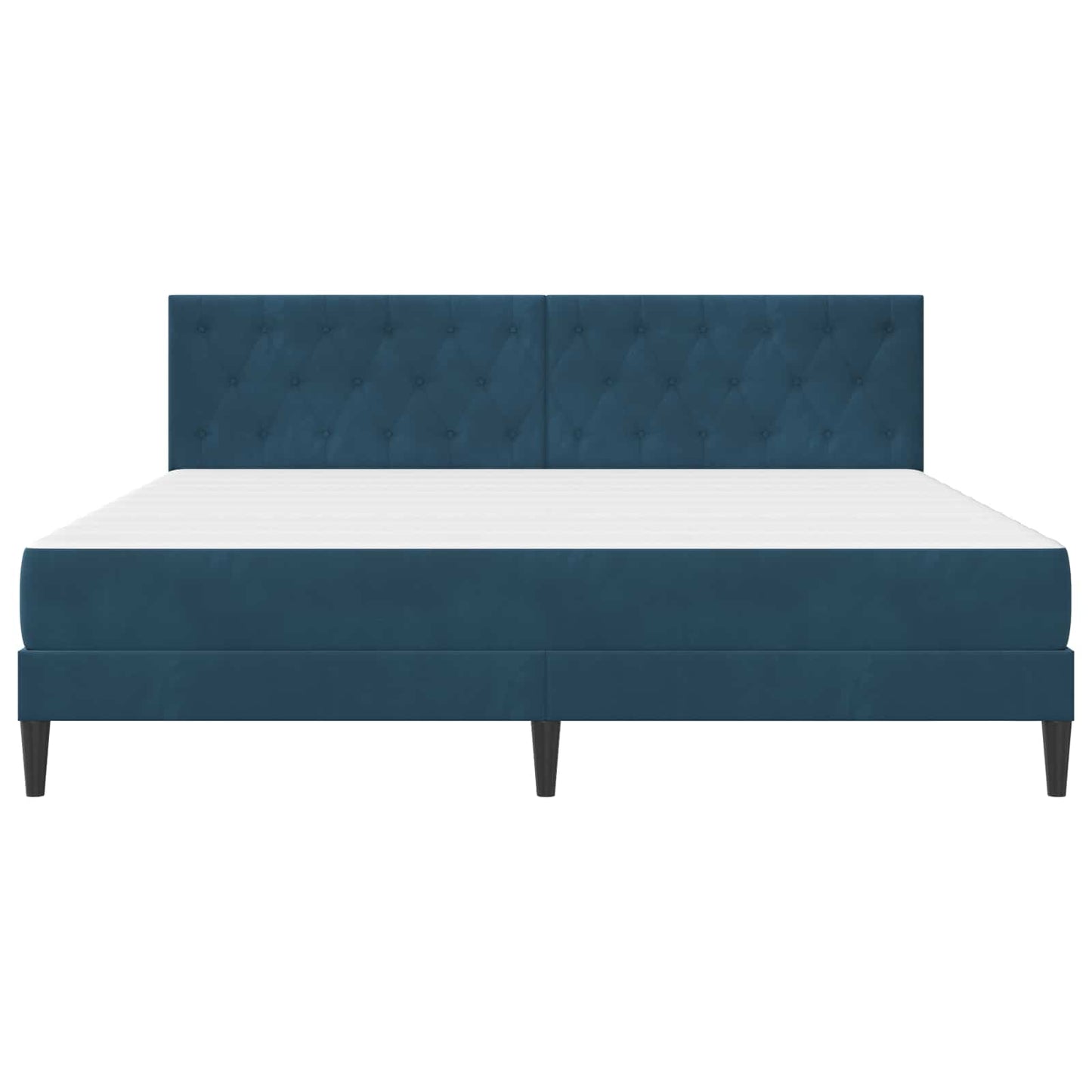 vidaXL Σκελετός κρεβατιού με στρώμα Μπλε 180 x 200 cm Βελούδο