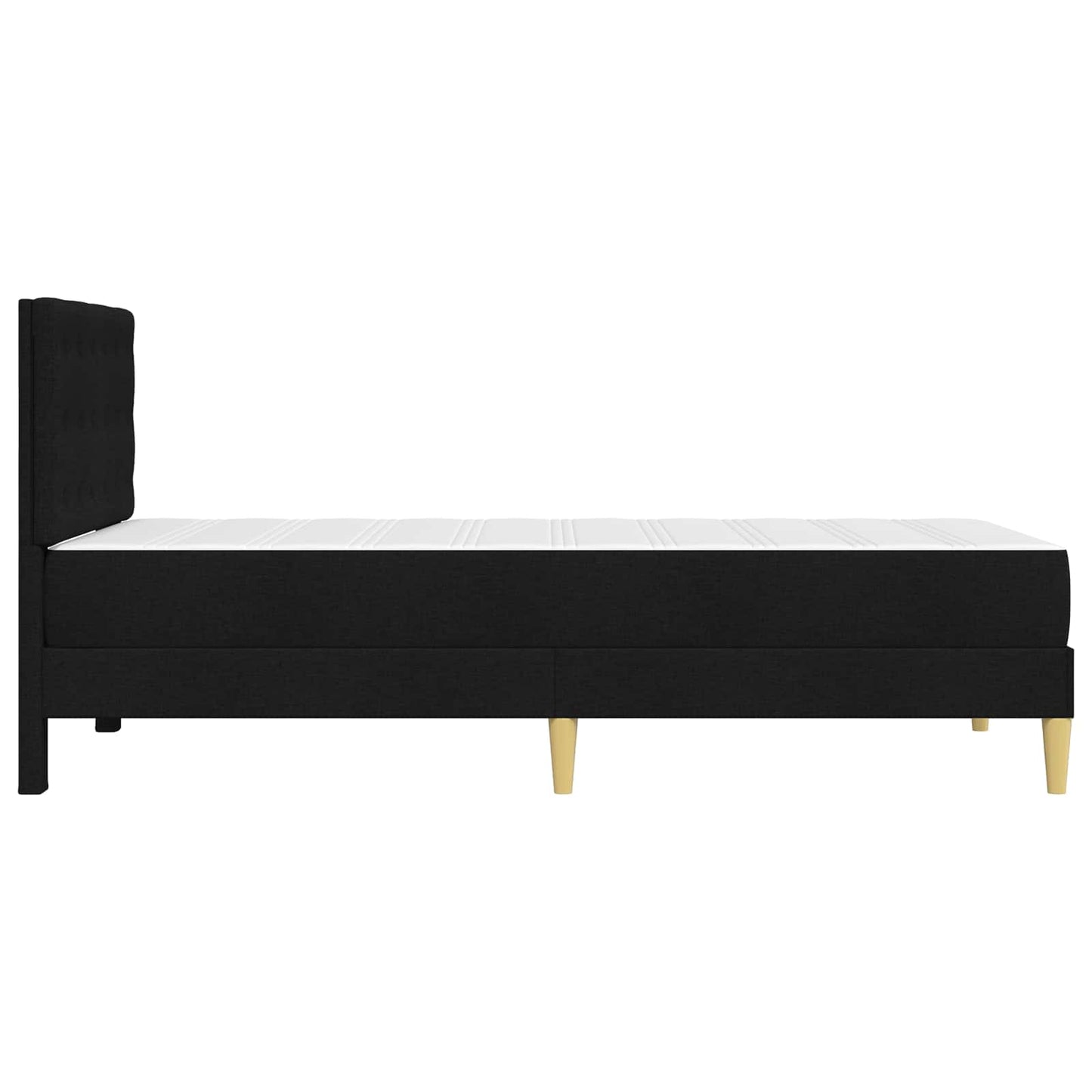 vidaXL Σκελετός κρεβατιού με στρώμα Μαύρο 80 x 200 cm ύφασμα