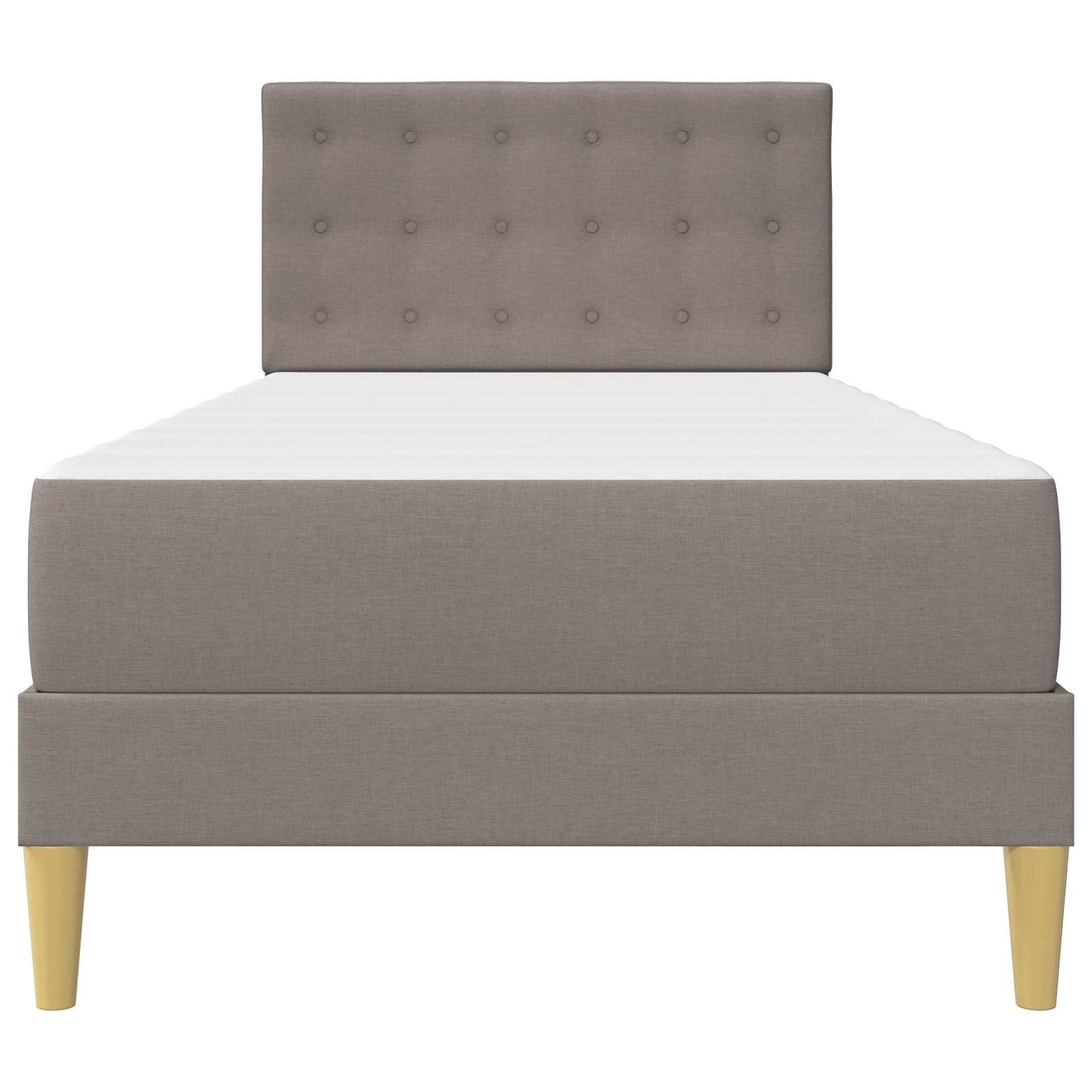 vidaXL Σκελετός κρεβατιού με στρώμα Taupe 90 x 190 cm ύφασμα