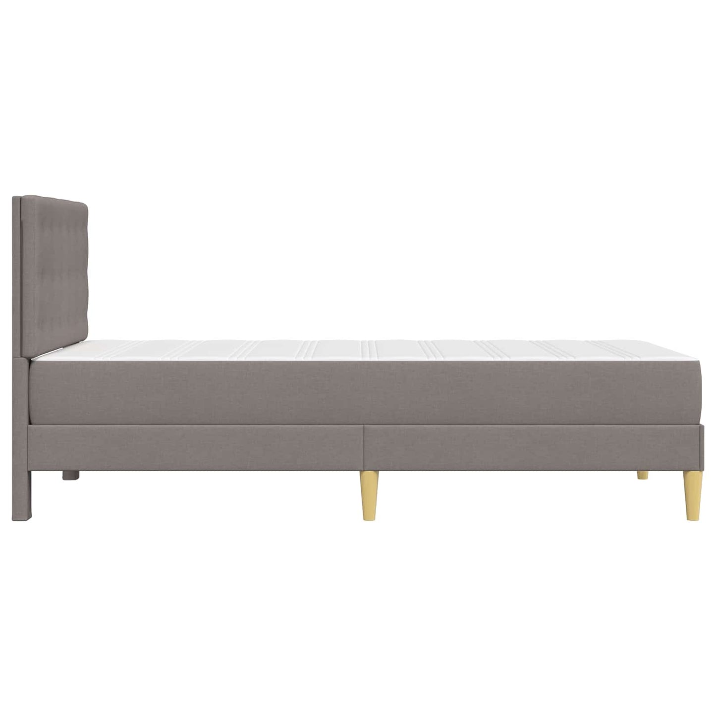 vidaXL Σκελετός κρεβατιού με στρώμα Taupe 90 x 200 cm ύφασμα