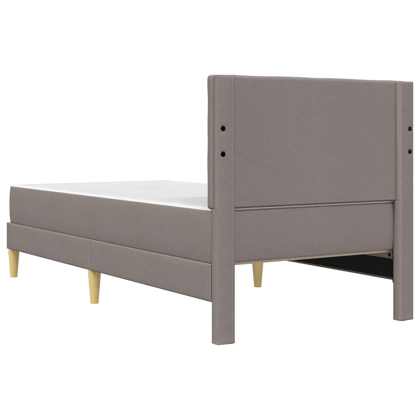 vidaXL Σκελετός κρεβατιού με στρώμα Taupe 100 x 200 cm ύφασμα