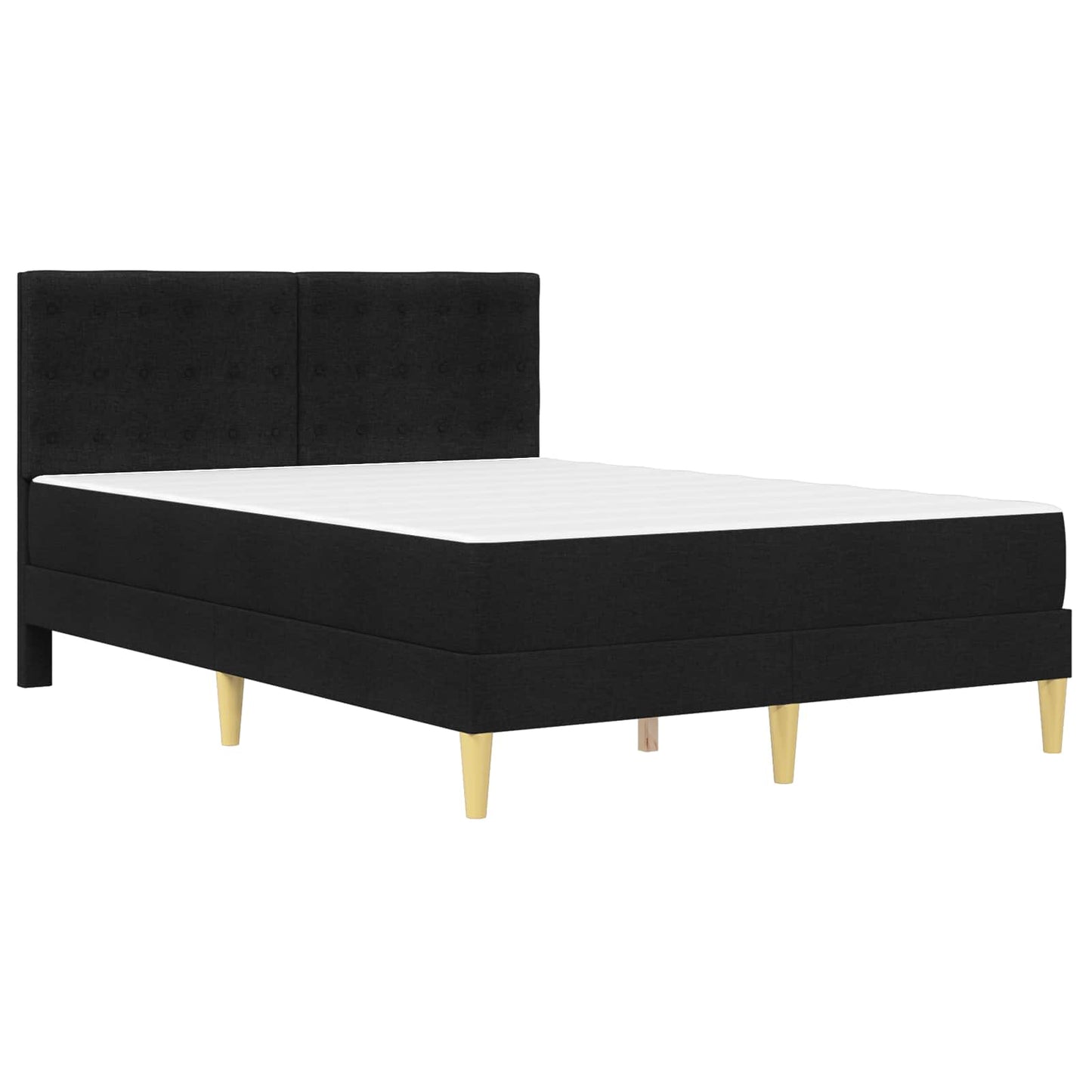 vidaXL Σκελετός κρεβατιού με στρώμα Μαύρο 120 x 190 cm ύφασμα