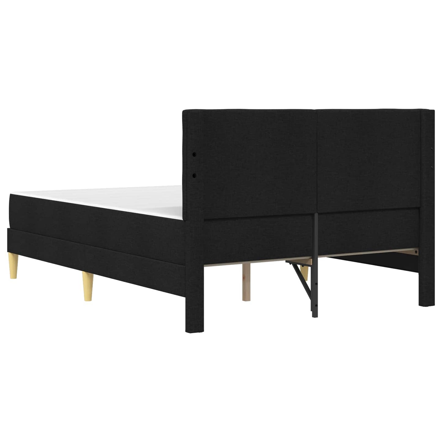 vidaXL Σκελετός κρεβατιού με στρώμα Μαύρο 120 x 190 cm ύφασμα