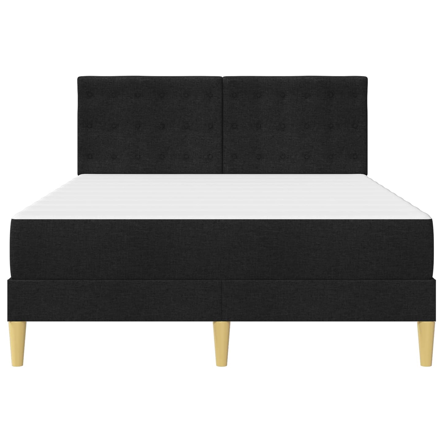 vidaXL Σκελετός κρεβατιού με στρώμα Μαύρο 120 x 190 cm ύφασμα