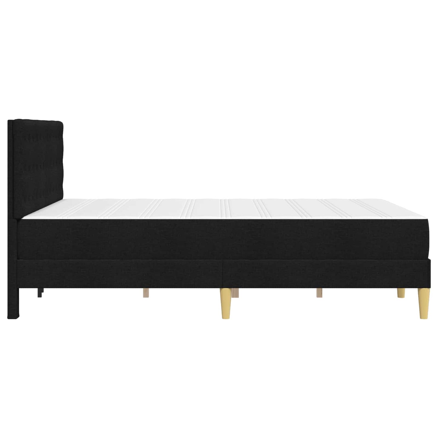 vidaXL Σκελετός κρεβατιού με στρώμα Μαύρο 120 x 190 cm ύφασμα