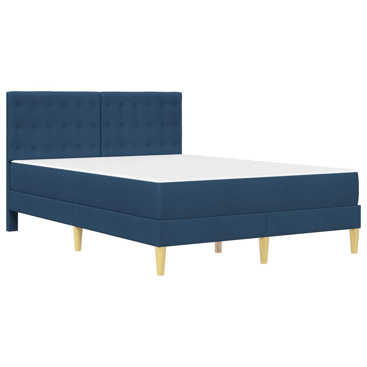 vidaXL Σκελετός κρεβατιού με στρώμα Μπλε 120 x 190 cm ύφασμα