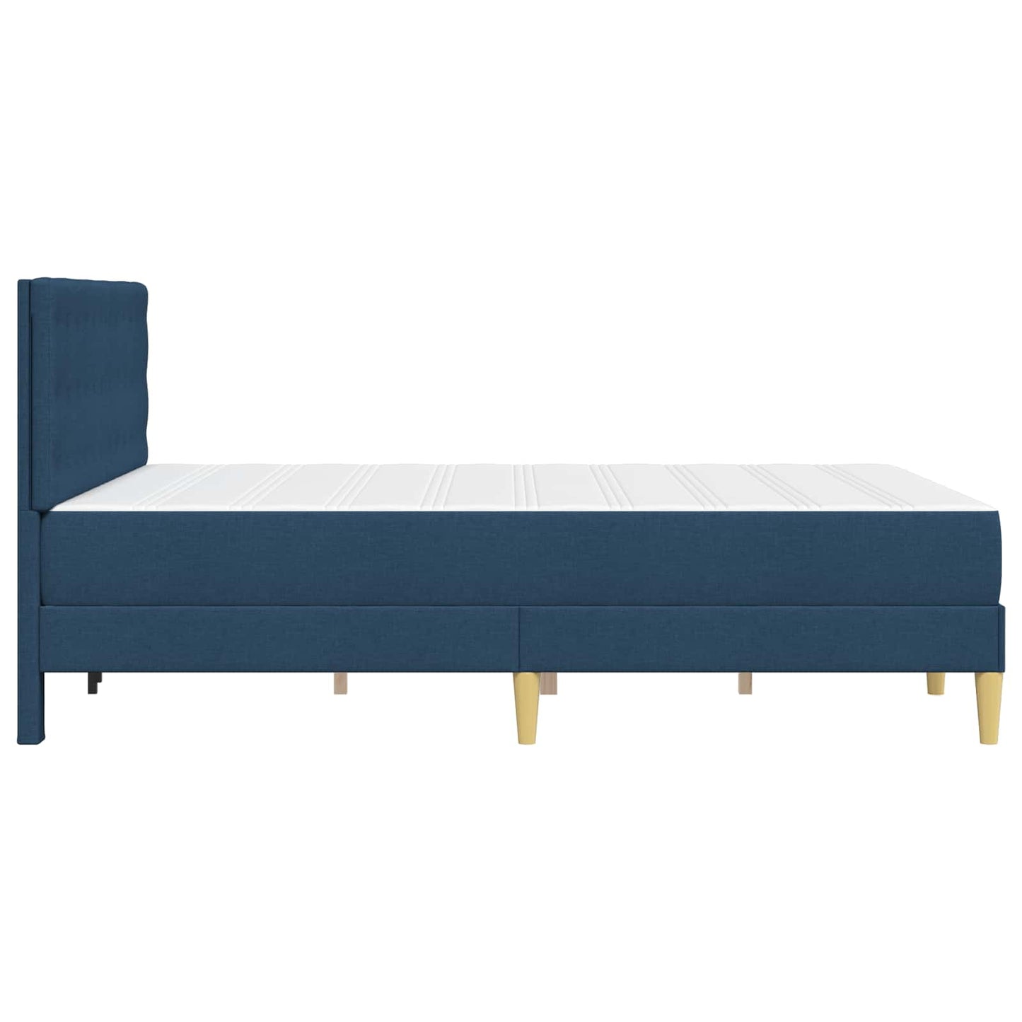 vidaXL Σκελετός κρεβατιού με στρώμα Μπλε 120 x 190 cm ύφασμα