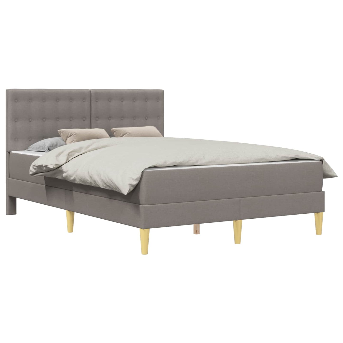 vidaXL Σκελετός κρεβατιού με στρώμα Taupe 120 x 200 cm ύφασμα