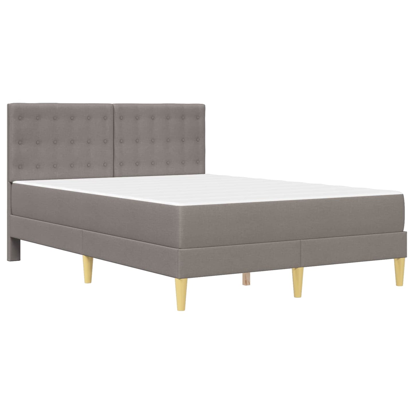vidaXL Σκελετός κρεβατιού με στρώμα Taupe 120 x 200 cm ύφασμα