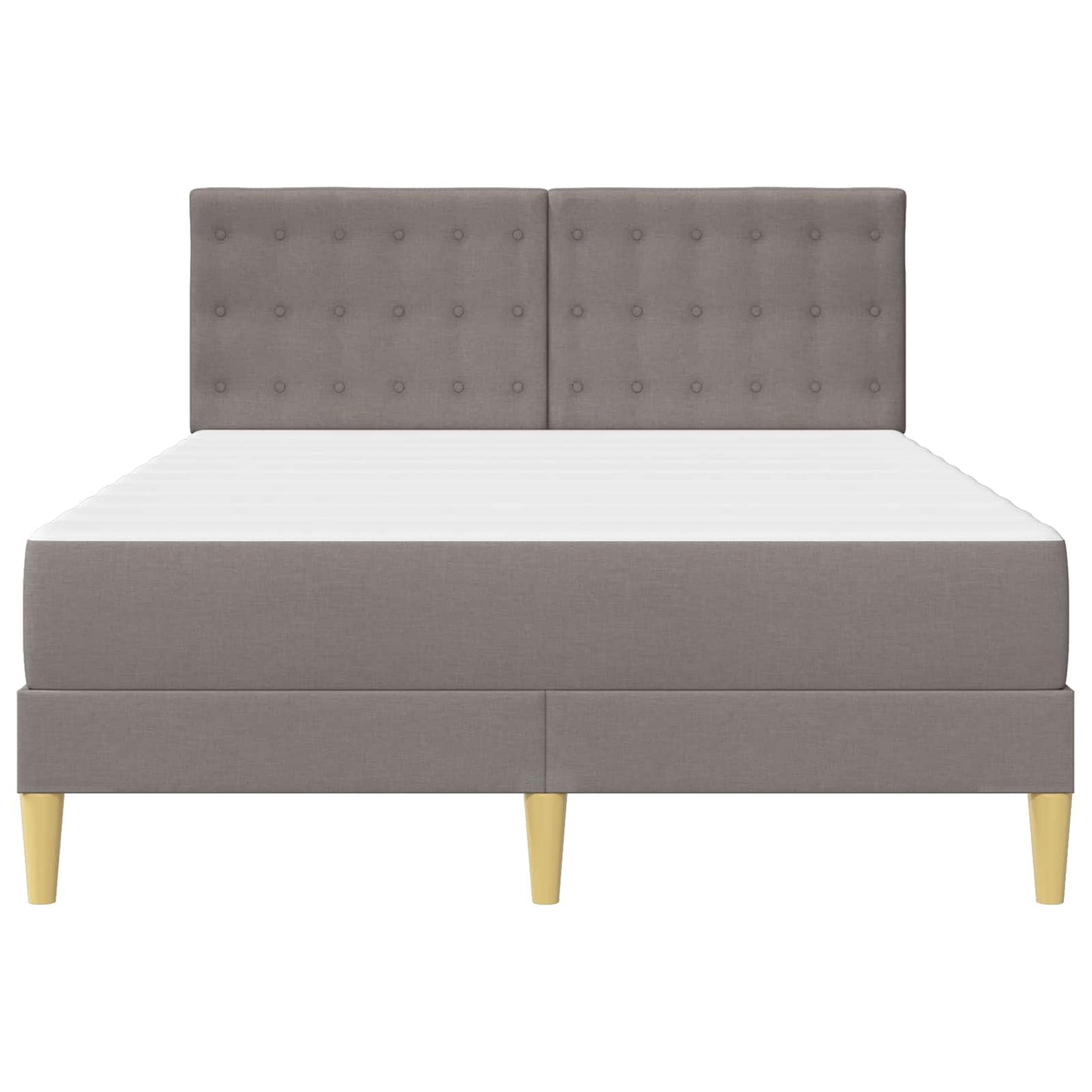 vidaXL Σκελετός κρεβατιού με στρώμα Taupe 120 x 200 cm ύφασμα