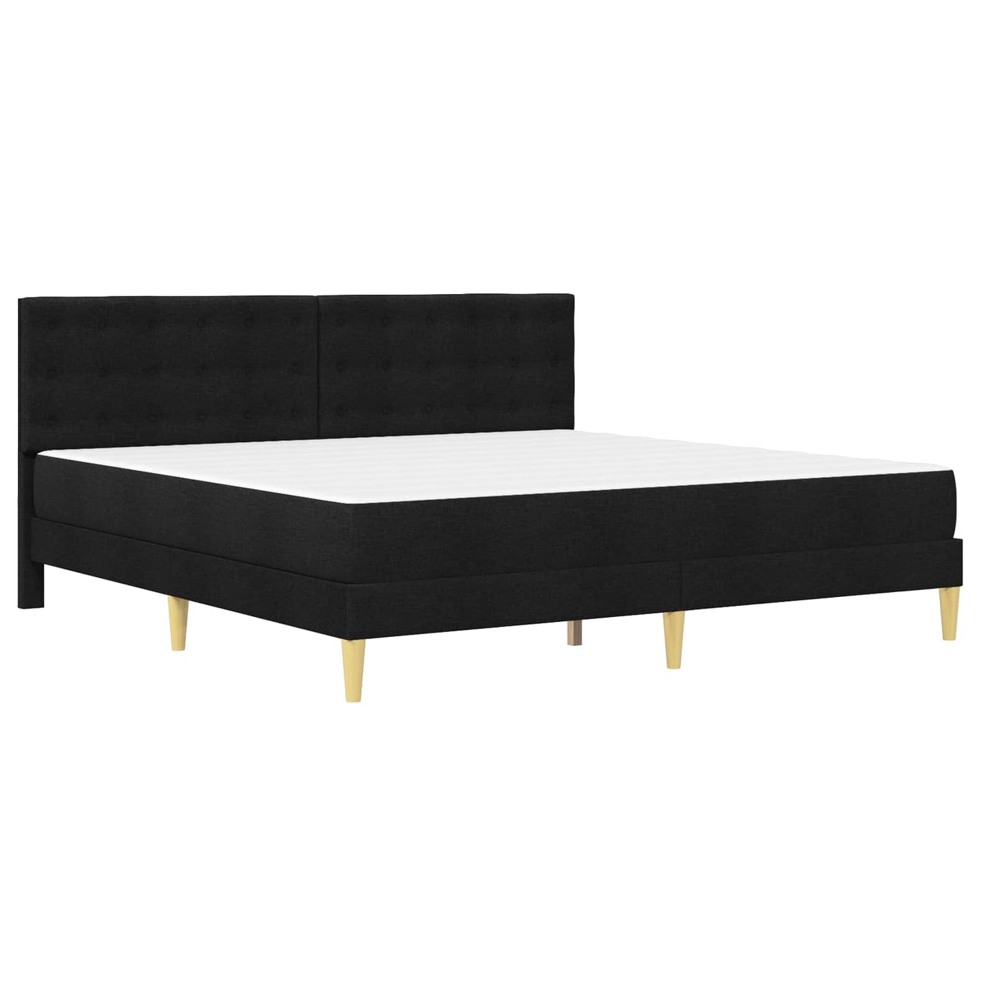 vidaXL Σκελετός κρεβατιού με στρώμα Μαύρο 180 x 200 cm ύφασμα