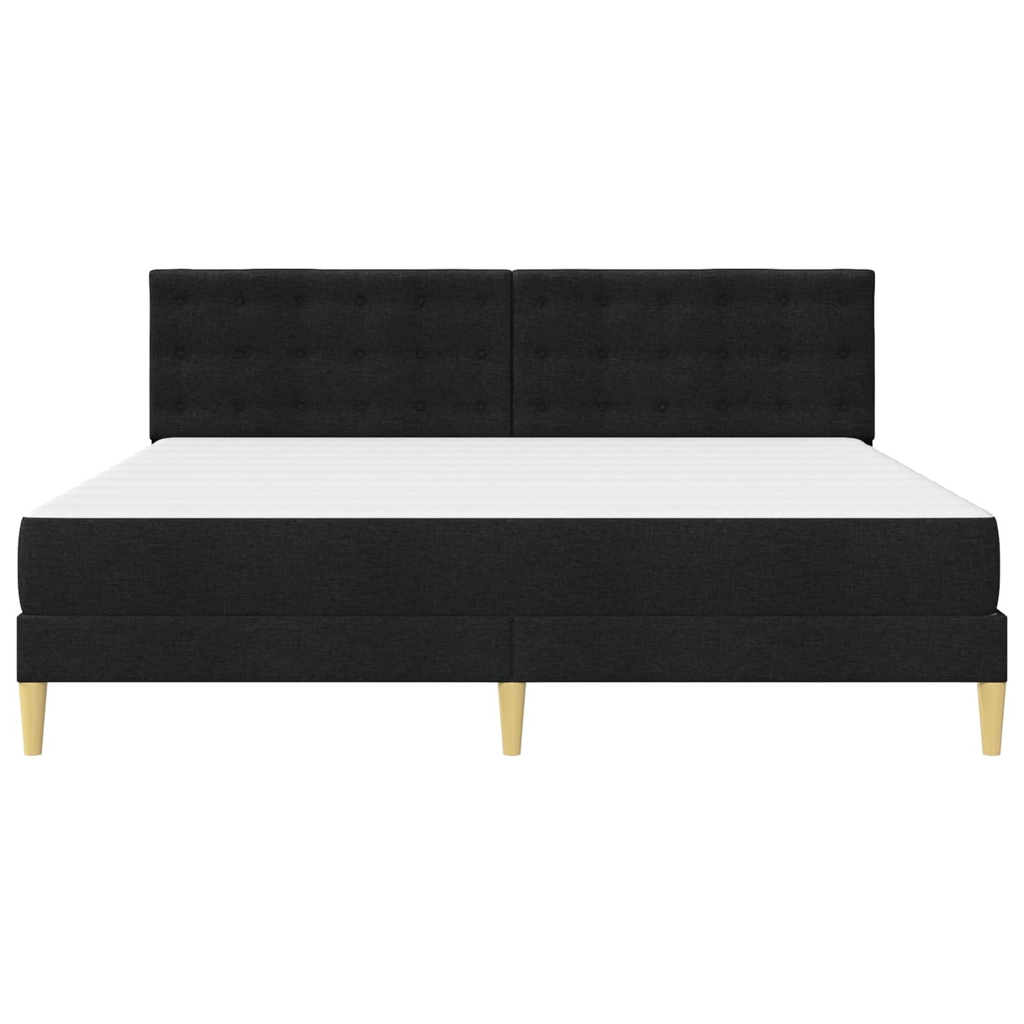 vidaXL Σκελετός κρεβατιού με στρώμα Μαύρο 180 x 200 cm ύφασμα