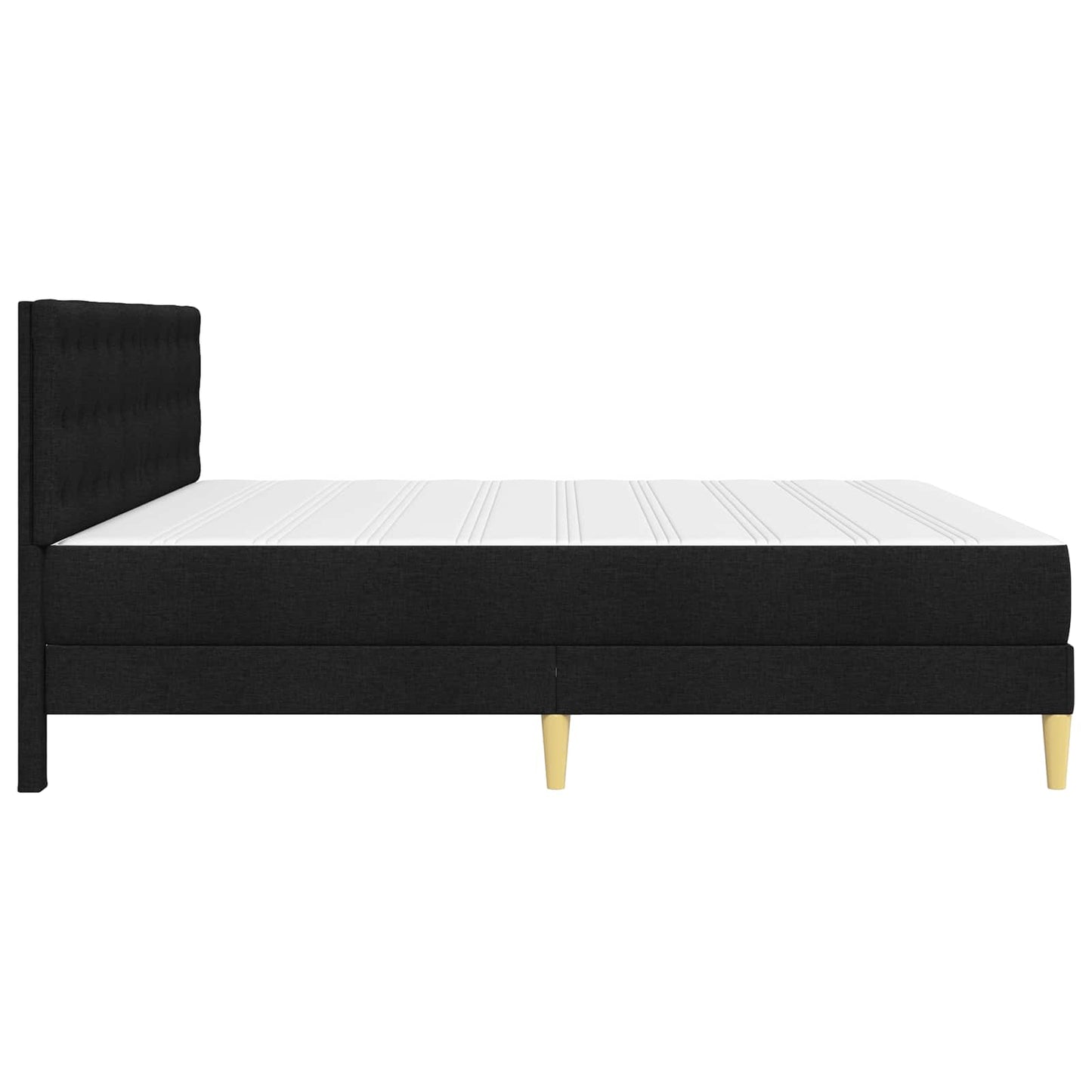 vidaXL Σκελετός κρεβατιού με στρώμα Μαύρο 180 x 200 cm ύφασμα