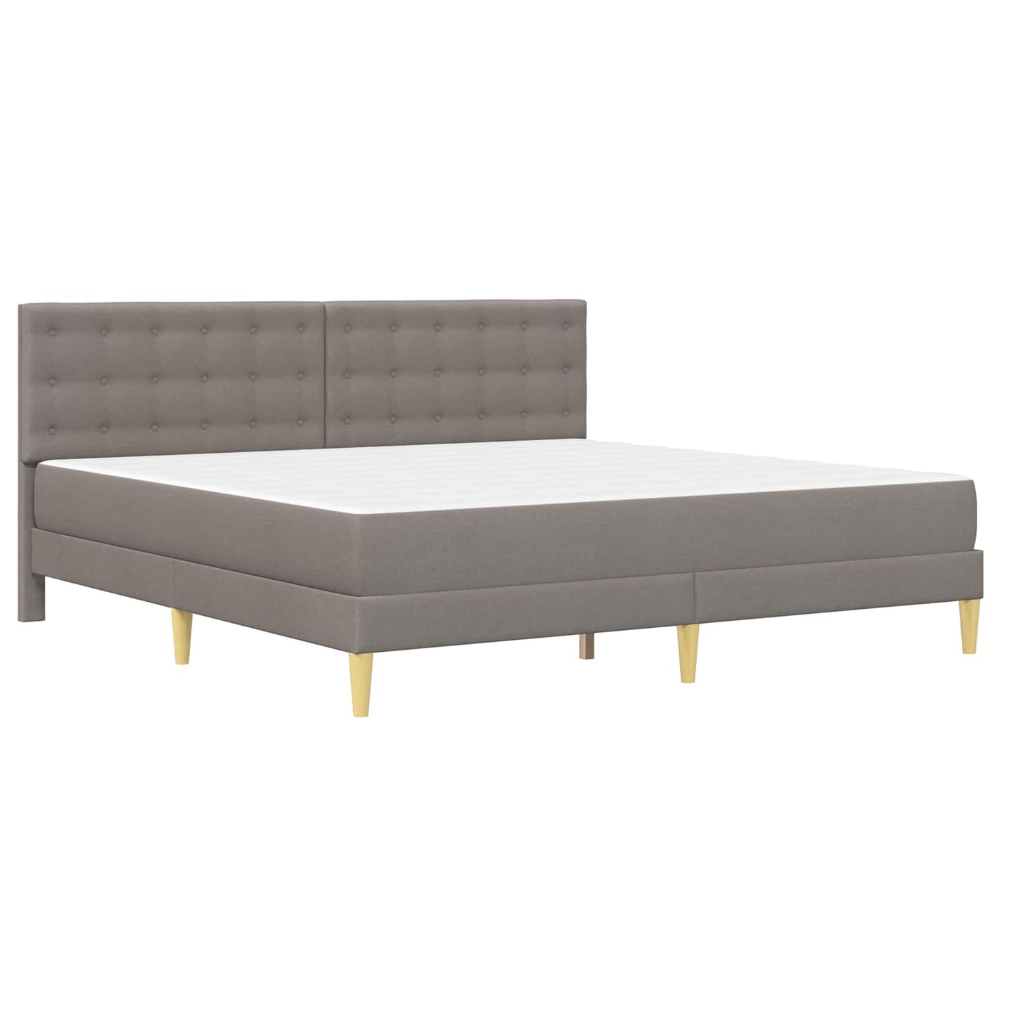 vidaXL Σκελετός κρεβατιού με στρώμα Taupe 180 x 200 cm ύφασμα