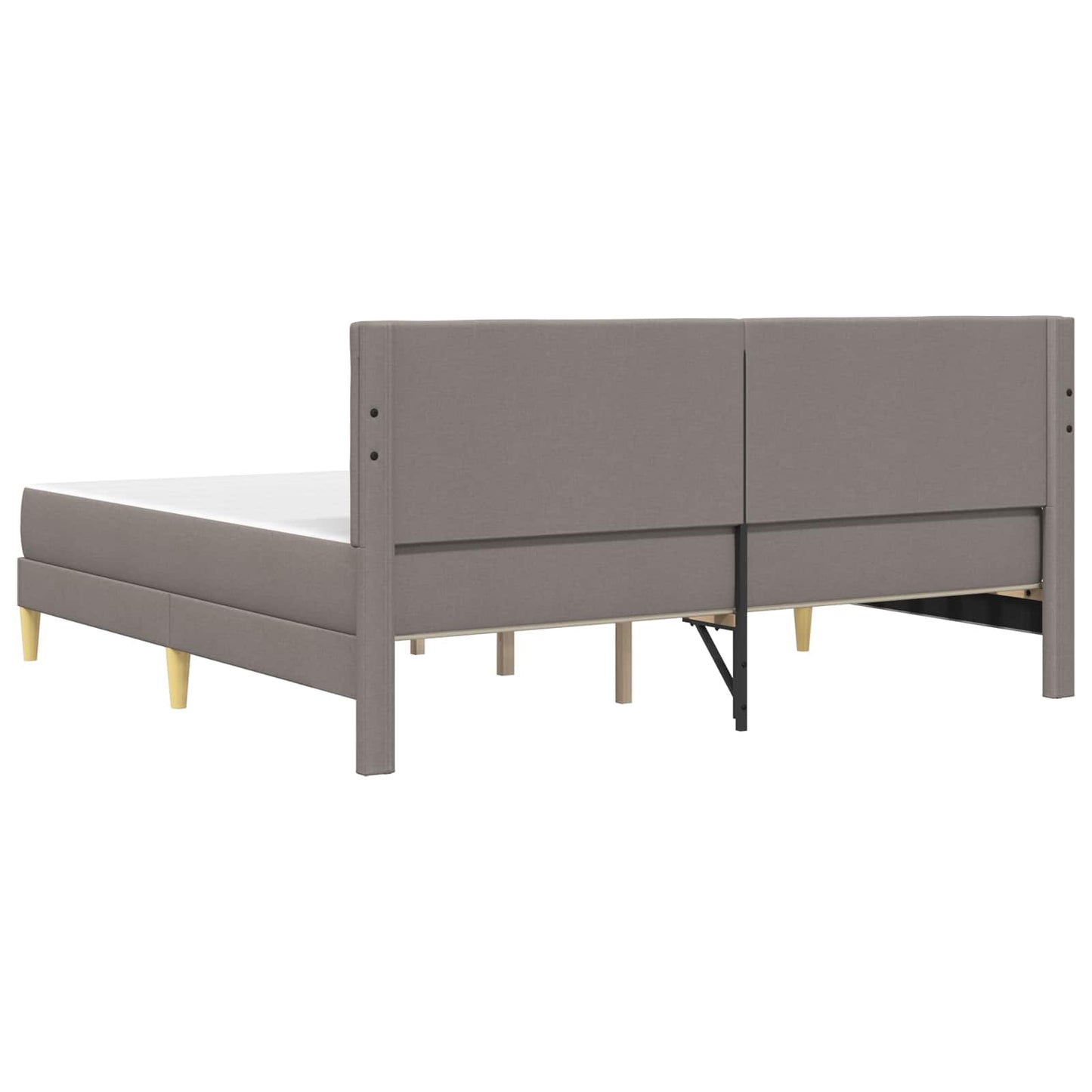 vidaXL Σκελετός κρεβατιού με στρώμα Taupe 180 x 200 cm ύφασμα