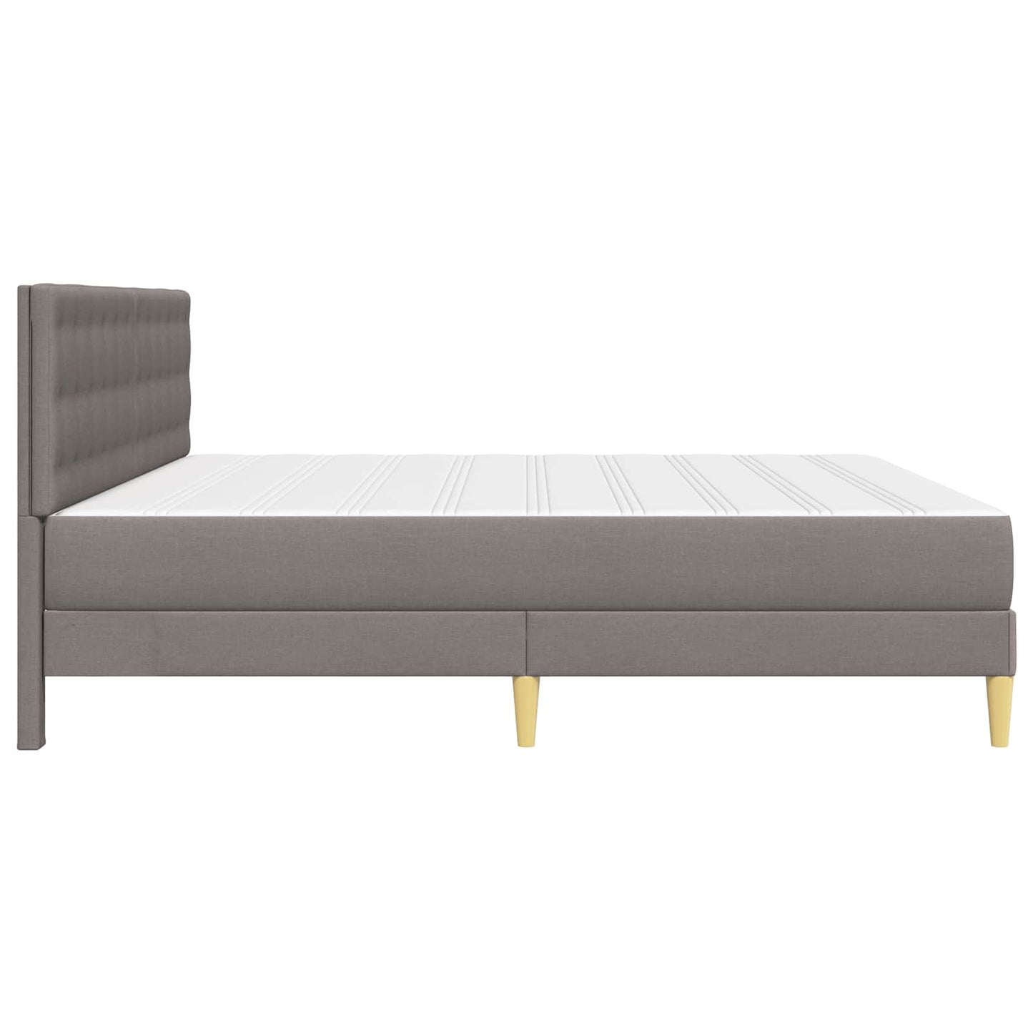 vidaXL Σκελετός κρεβατιού με στρώμα Taupe 180 x 200 cm ύφασμα