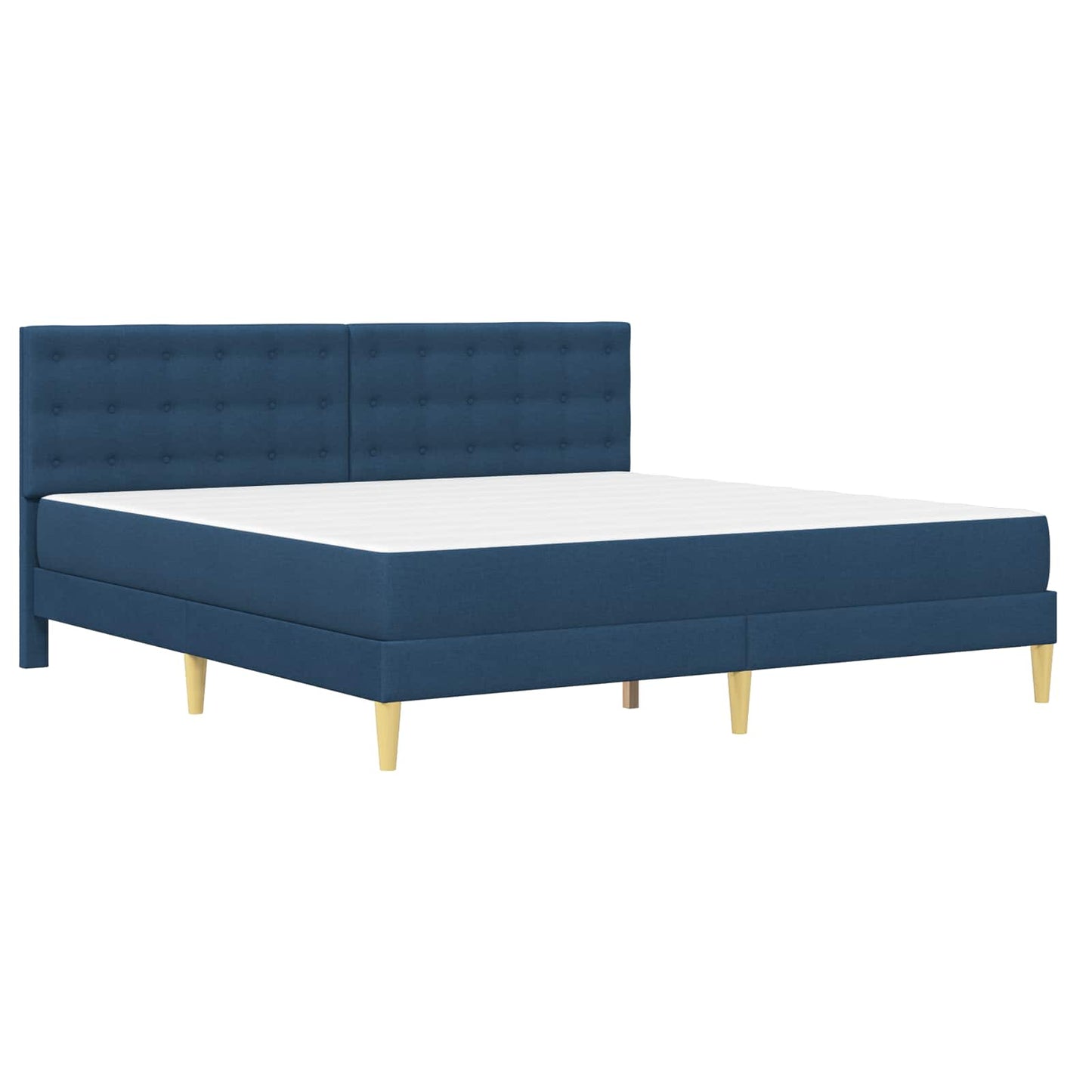 vidaXL Σκελετός κρεβατιού με στρώμα Μπλε 180 x 200 cm ύφασμα