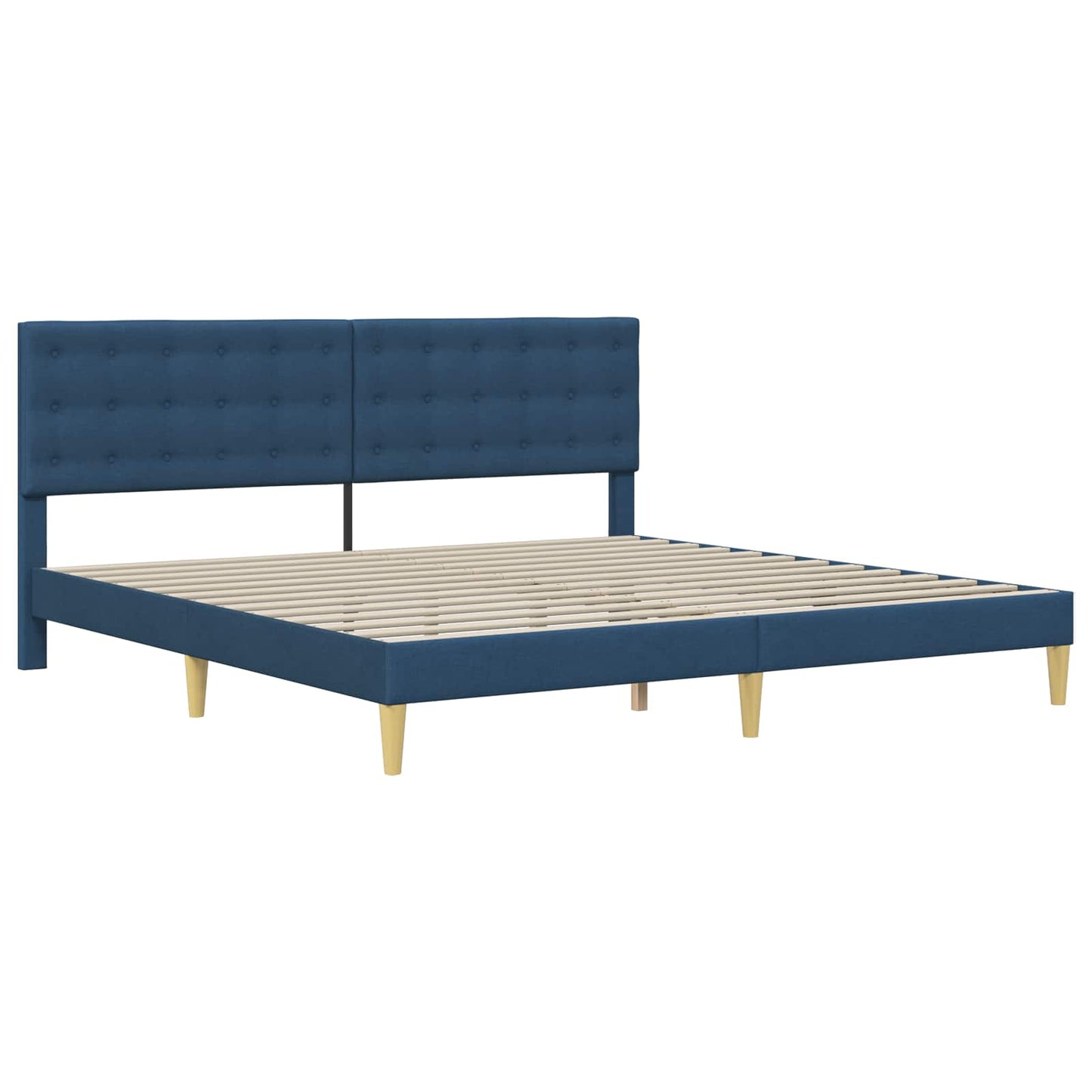 vidaXL Σκελετός κρεβατιού με στρώμα Μπλε 180 x 200 cm ύφασμα