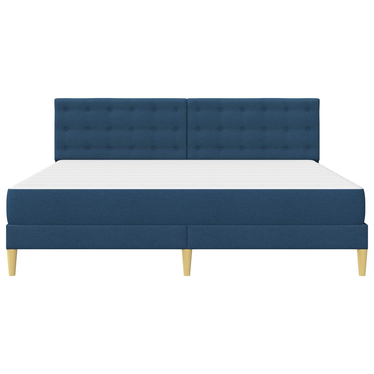 vidaXL Σκελετός κρεβατιού με στρώμα Μπλε 180 x 200 cm ύφασμα