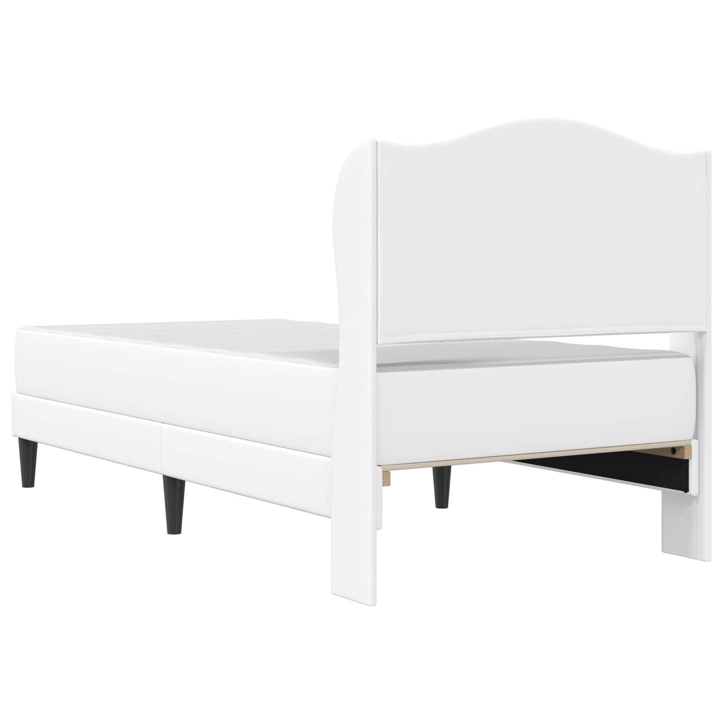 vidaXL Σκελετός Κρεβατιού με κεφαλάρι Λευκό 90 x 200 cm Τεχνητό Δέρμα