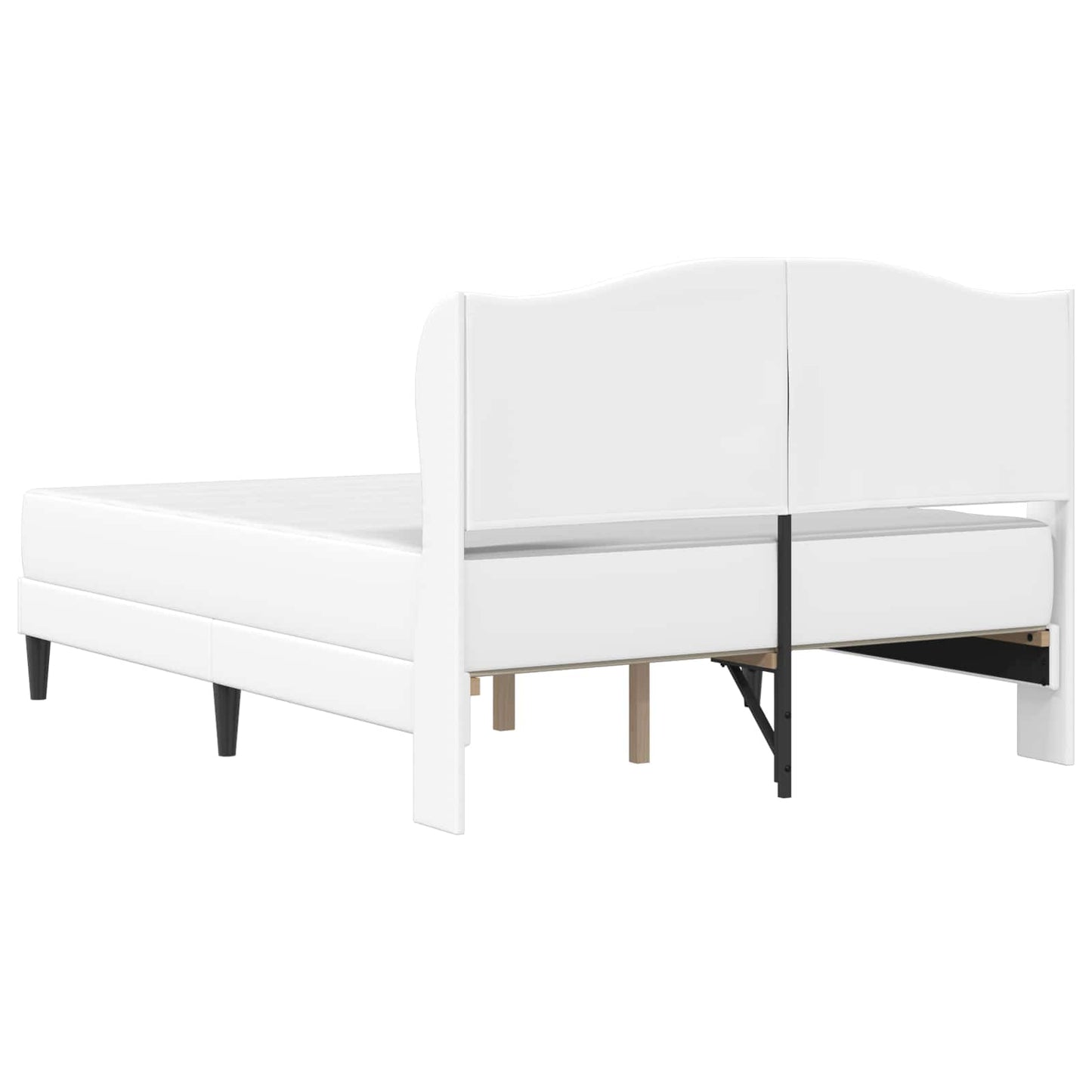 vidaXL Σκελετός Κρεβατιού με κεφαλάρι Λευκό 120 x 190 cm Τεχνητό Δέρμα