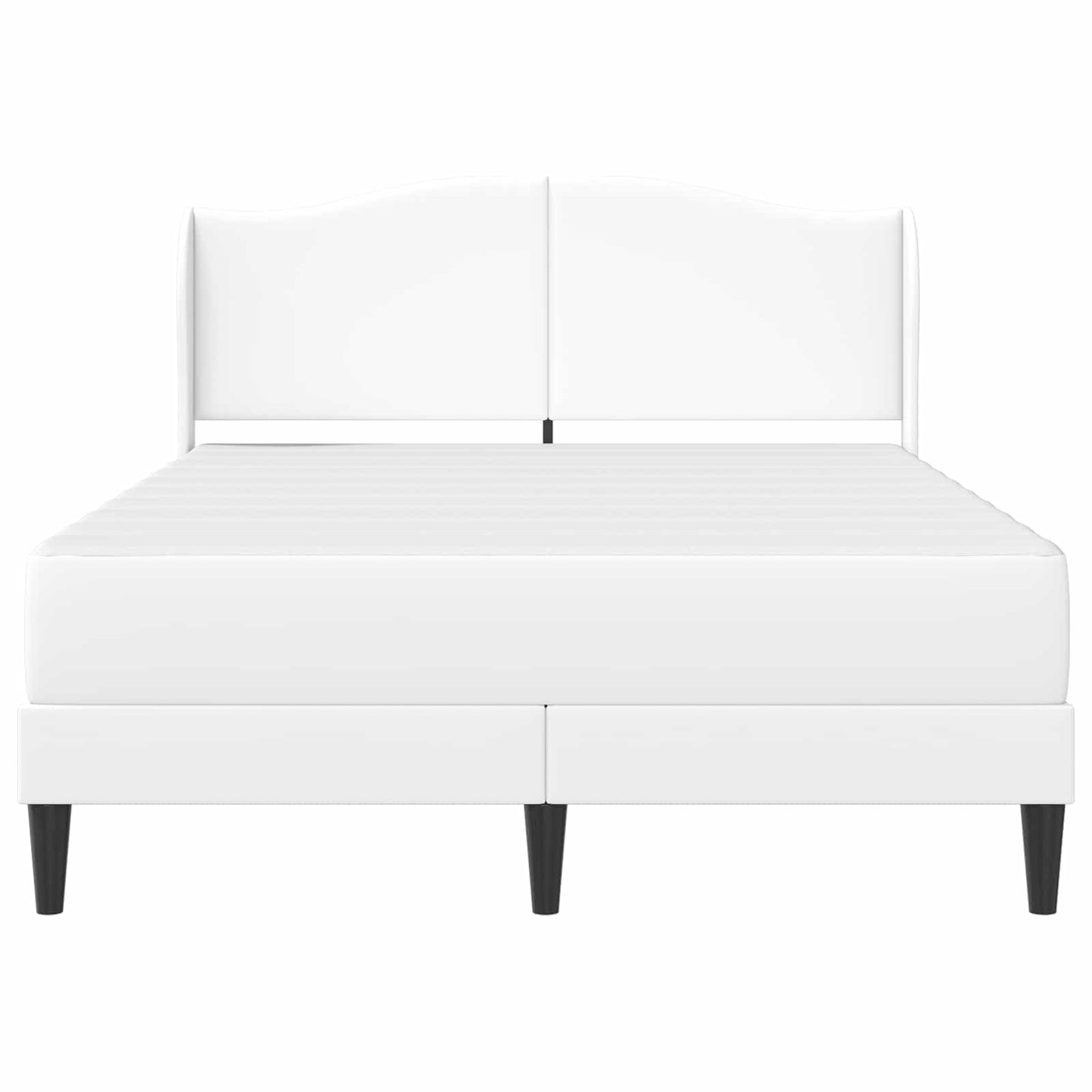 vidaXL Σκελετός Κρεβατιού με κεφαλάρι Λευκό 120 x 190 cm Τεχνητό Δέρμα