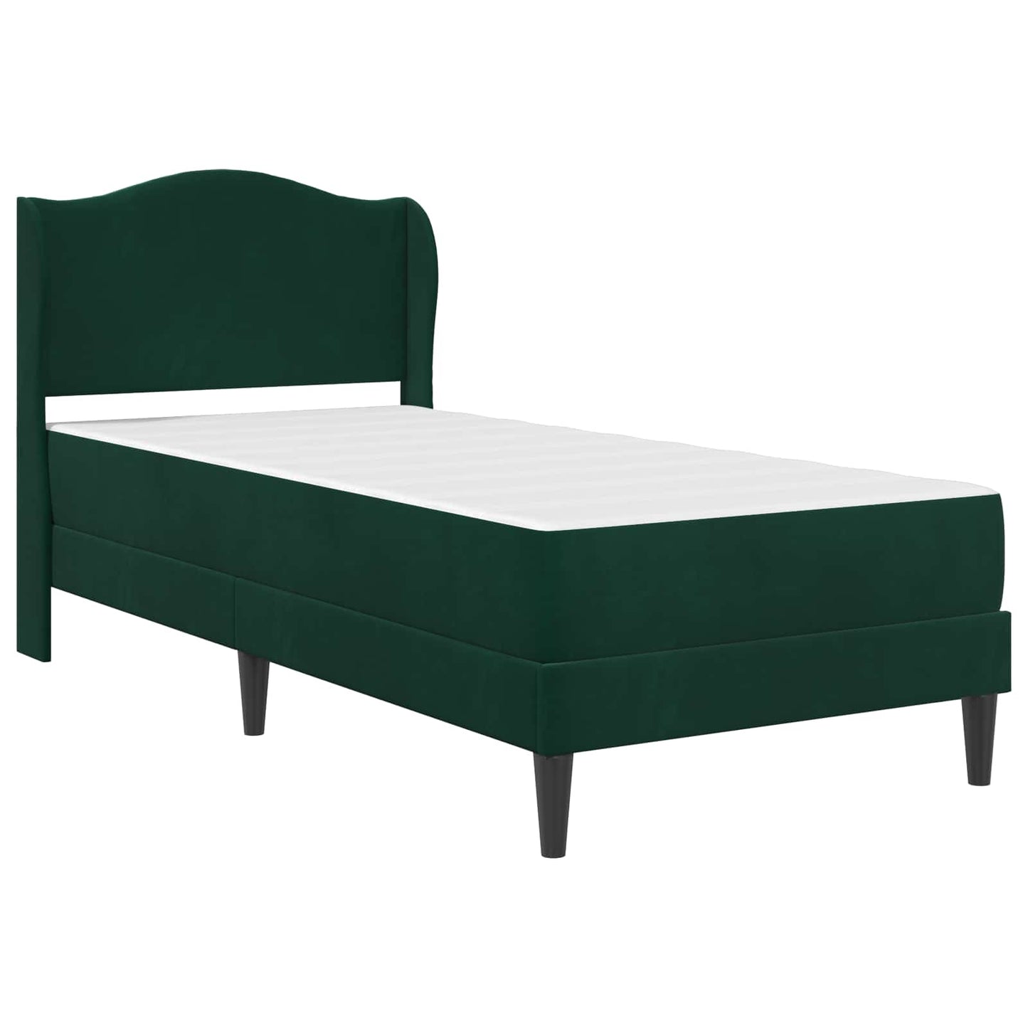 vidaXL Σκελετός Κρεβατιού Σκούρο Πράσινο 80 x 200 cm Βελούδο