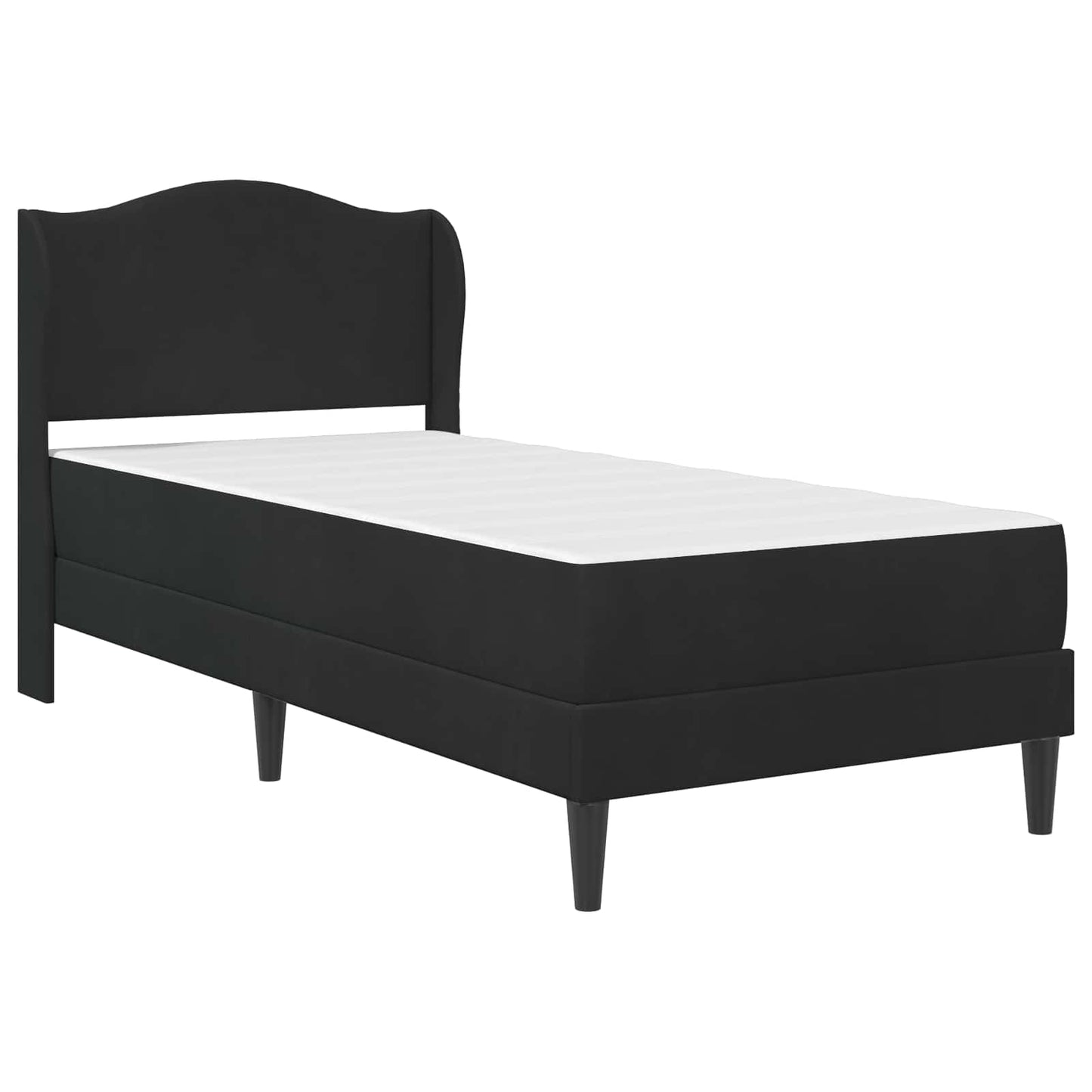 vidaXL Σκελετός Κρεβατιού με κεφαλάρι Μαύρο 90 x 200 cm Βελούδο
