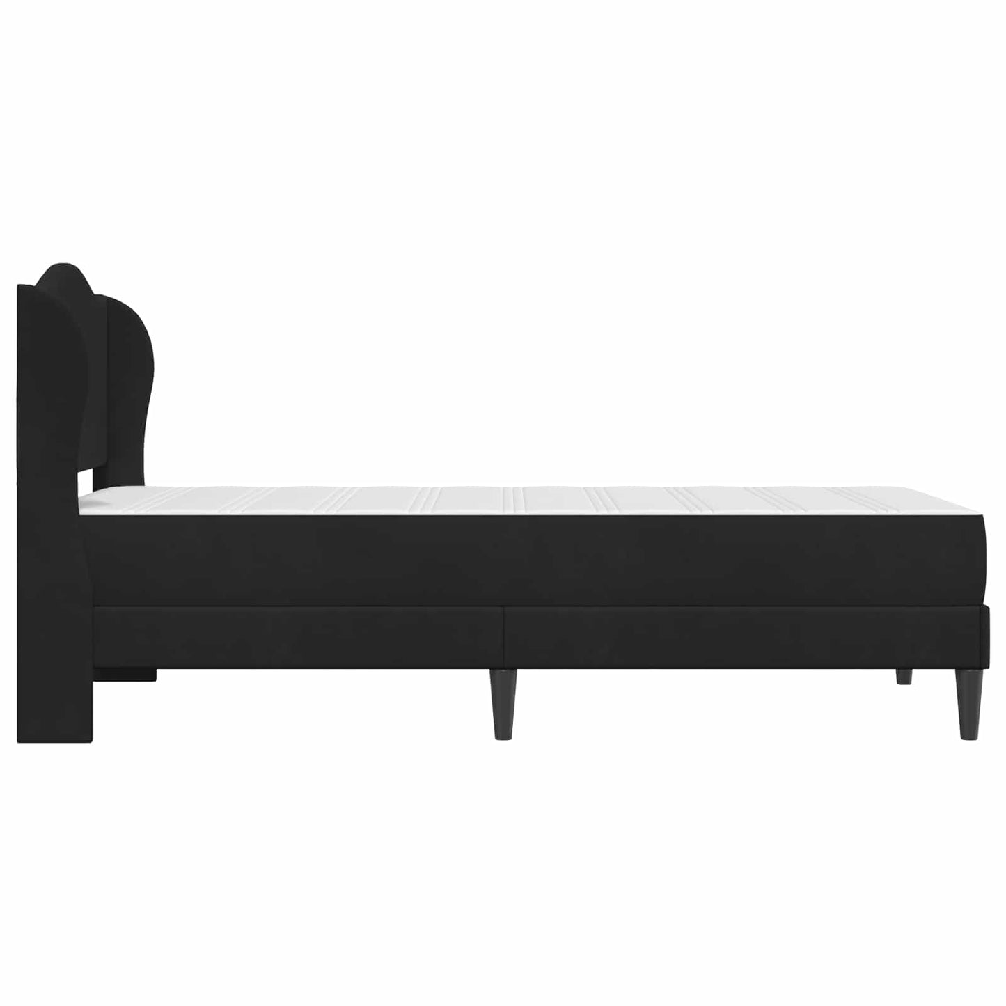 vidaXL Σκελετός Κρεβατιού με κεφαλάρι Μαύρο 90 x 200 cm Βελούδο