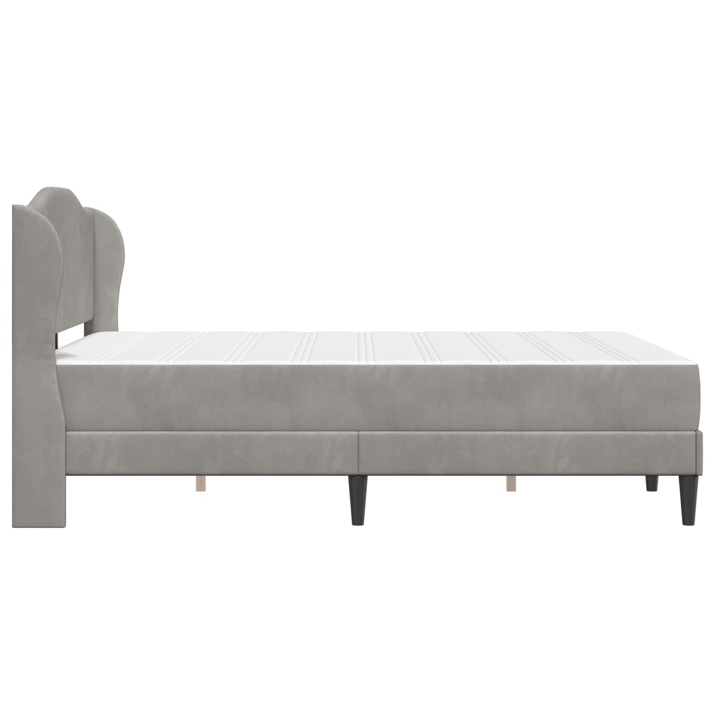 vidaXL Σκελετός Κρεβατιού Ανοιχτό γκρι 120 x 190 cm Βελούδο
