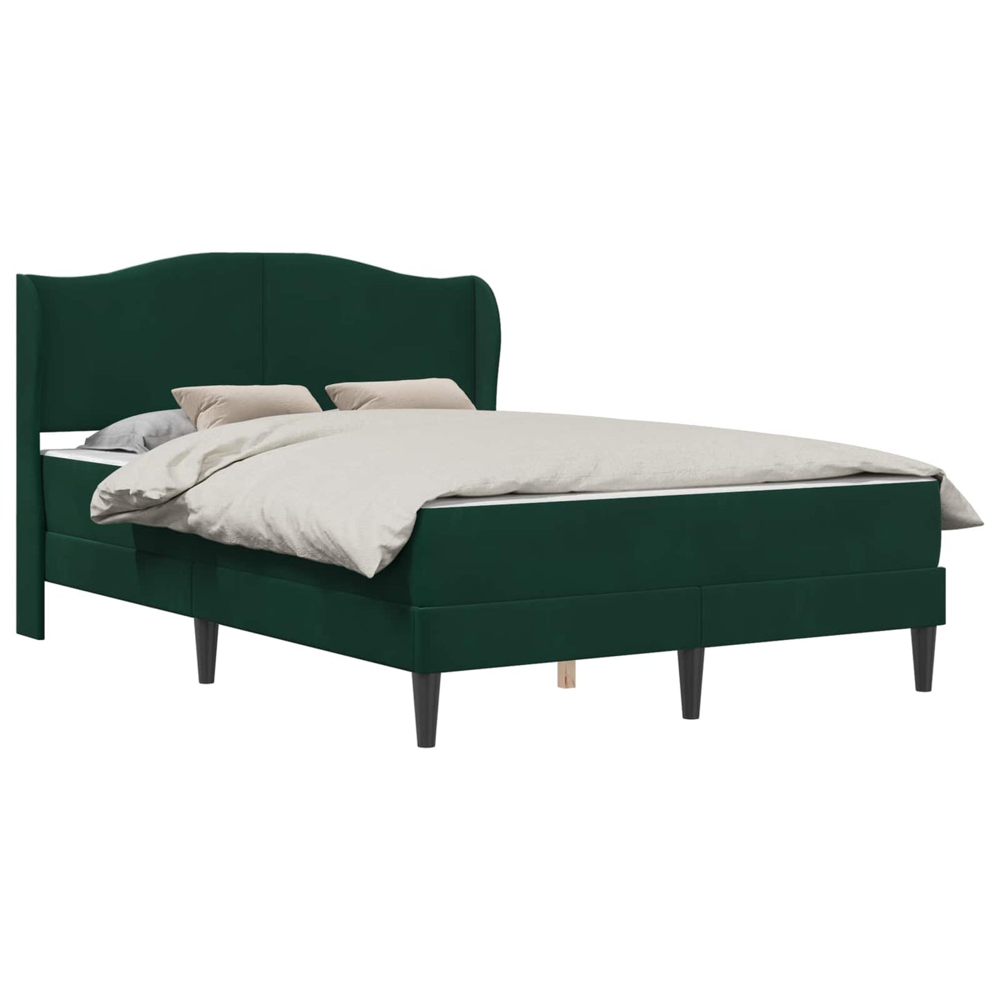 vidaXL Σκελετός Κρεβατιού 2 pcs Σκούρο Πράσινο 120 x 190 cm Βελούδο