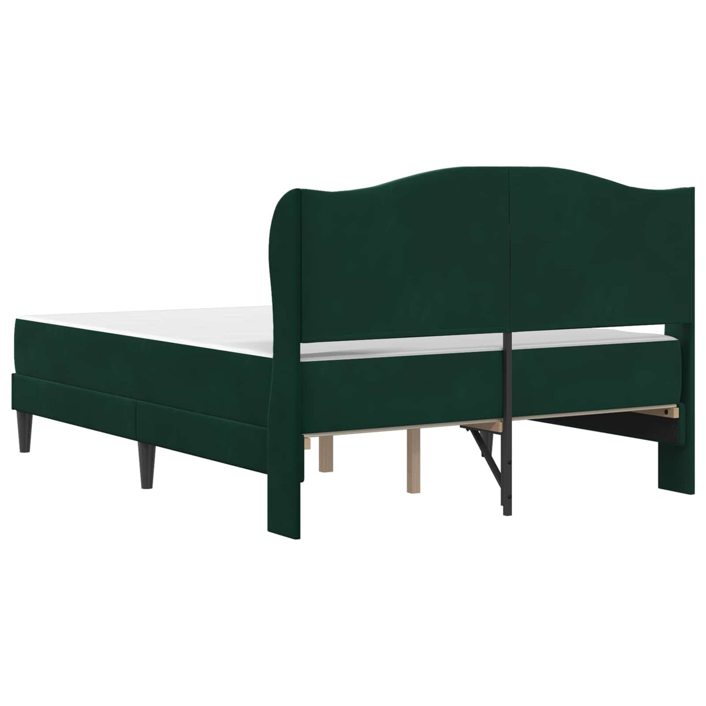 vidaXL Σκελετός Κρεβατιού 2 pcs Σκούρο Πράσινο 120 x 190 cm Βελούδο