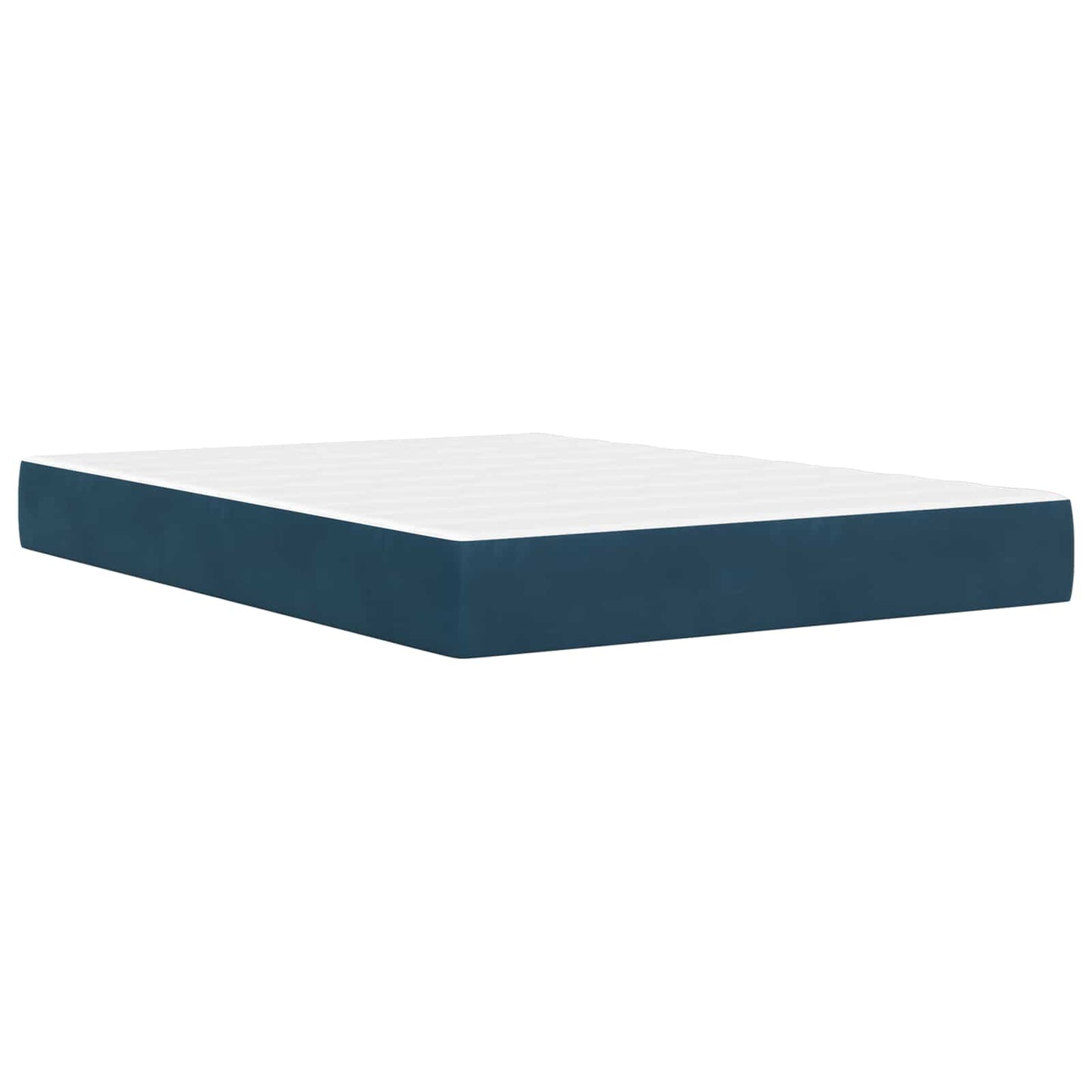 vidaXL Σκελετός Κρεβατιού με κεφαλάρι Μπλε 140 x 190 cm Βελούδο