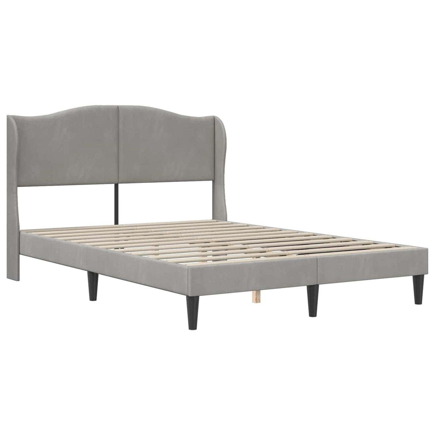 vidaXL Σκελετός Κρεβατιού Ανοιχτό γκρι 140 x 200 cm Βελούδο