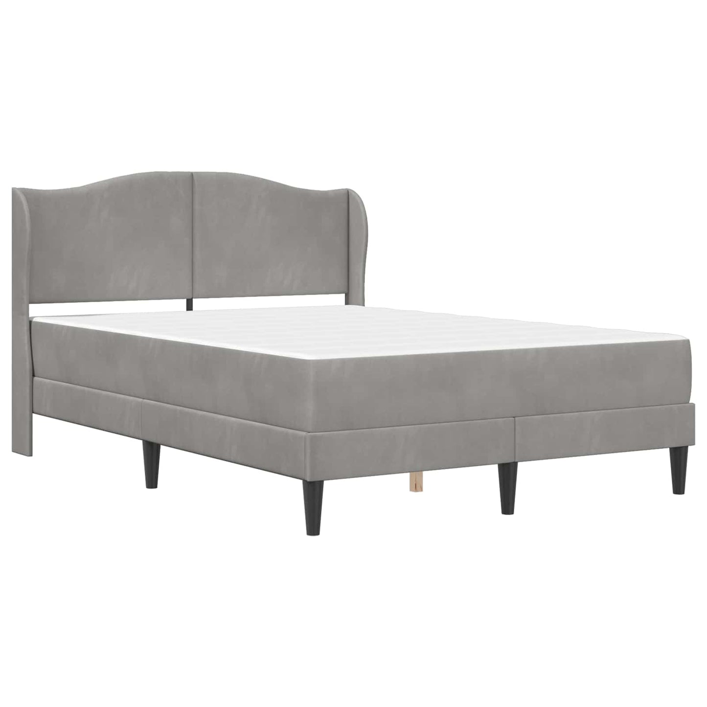 vidaXL Σκελετός Κρεβατιού Ανοιχτό γκρι 160 x 200 cm Βελούδο
