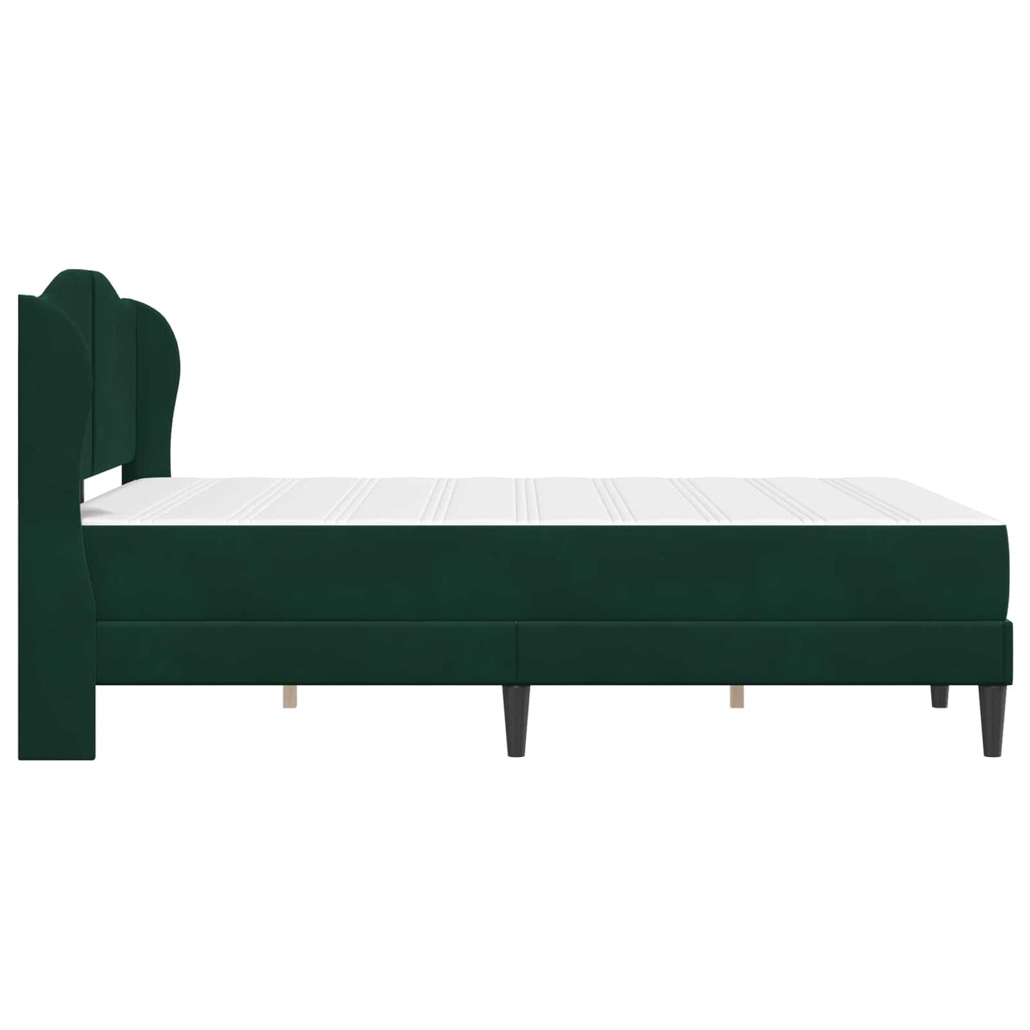 vidaXL Σκελετός Κρεβατιού Σκούρο Πράσινο 160 x 200 cm Βελούδο