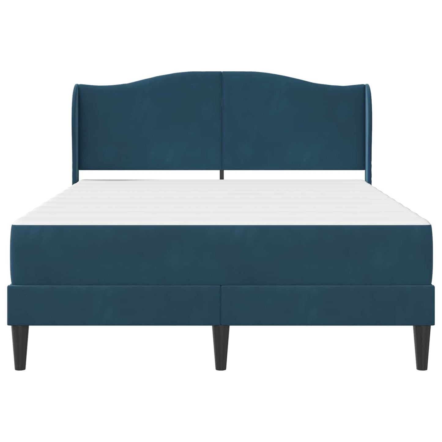 vidaXL Σκελετός Κρεβατιού με κεφαλάρι Μπλε 160 x 200 cm Βελούδο