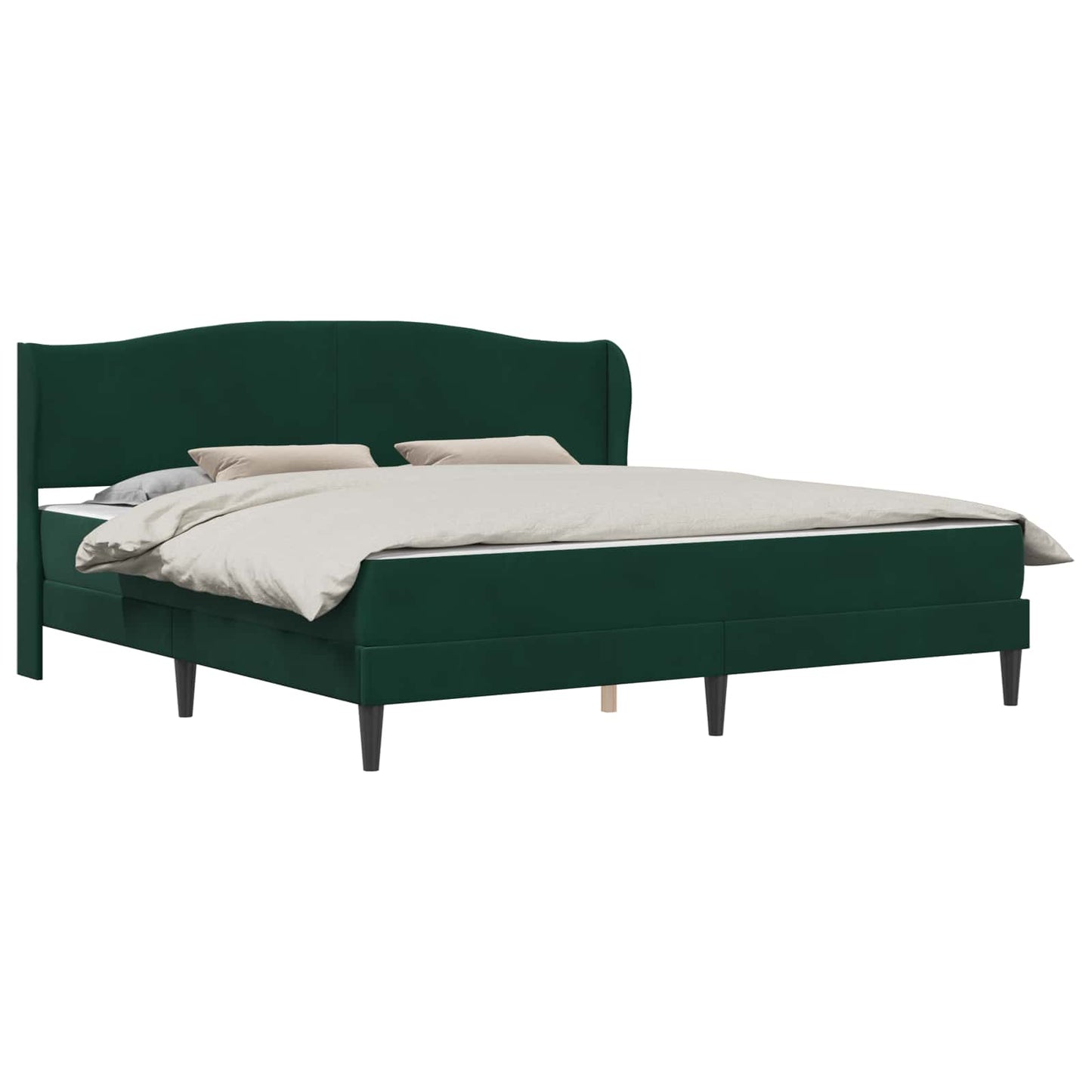 vidaXL Σκελετός Κρεβατιού Σκούρο Πράσινο 180 x 200 cm Βελούδο