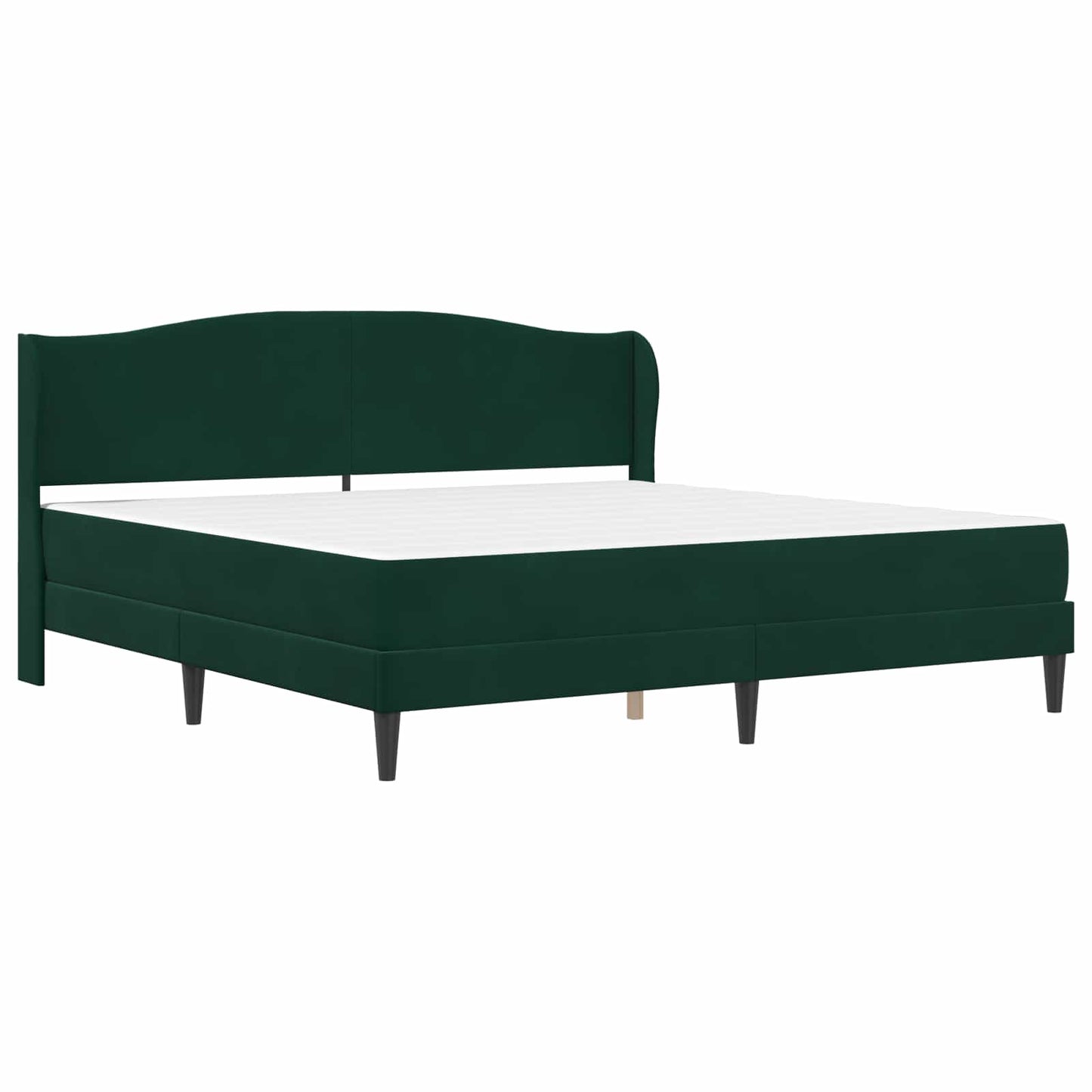 vidaXL Σκελετός Κρεβατιού Σκούρο Πράσινο 180 x 200 cm Βελούδο