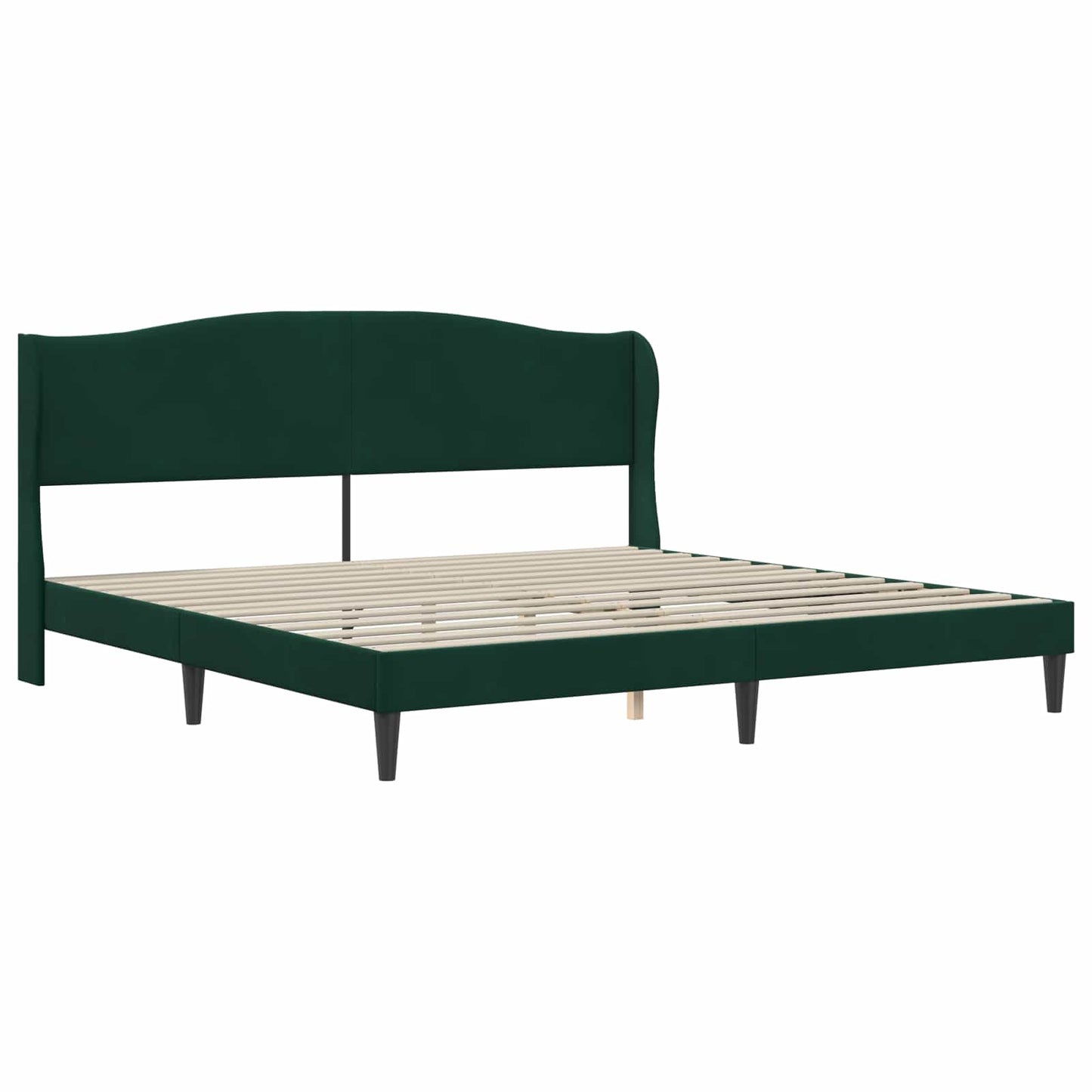 vidaXL Σκελετός Κρεβατιού Σκούρο Πράσινο 180 x 200 cm Βελούδο