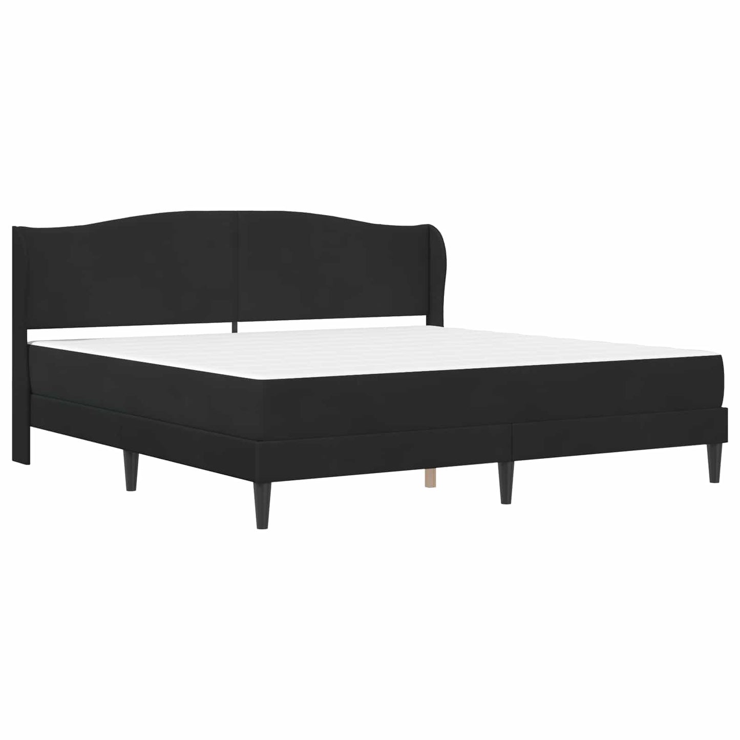 vidaXL Σκελετός Κρεβατιού με κεφαλάρι Μαύρο 180 x 200 cm Βελούδο