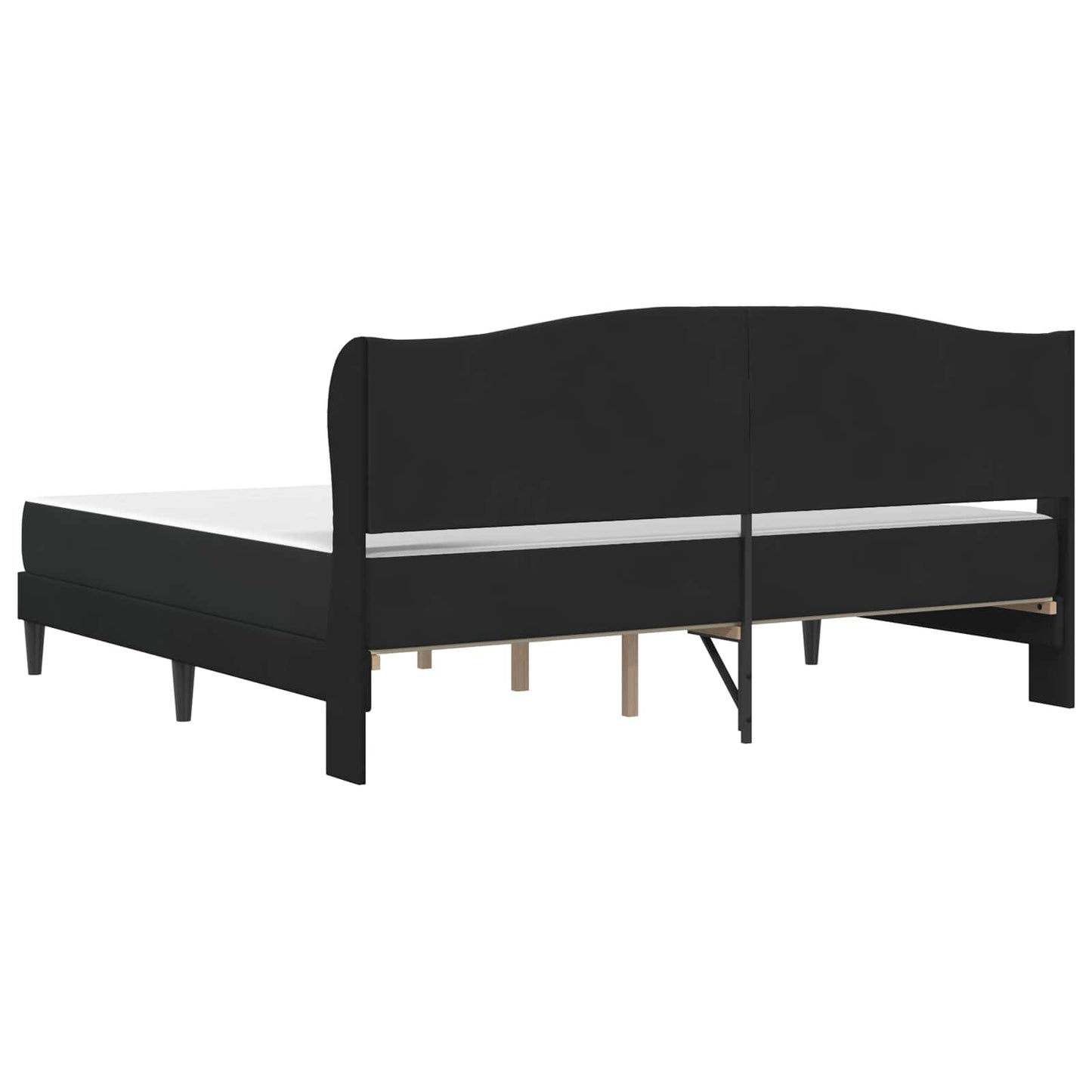 vidaXL Σκελετός Κρεβατιού με κεφαλάρι Μαύρο 180 x 200 cm Βελούδο