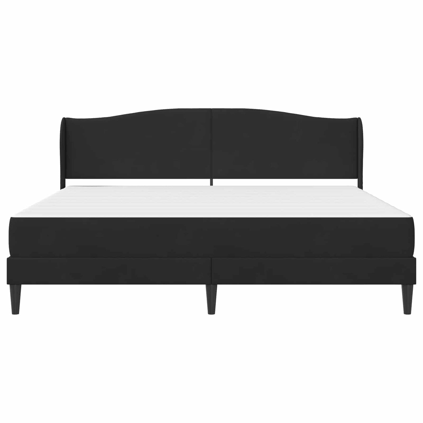 vidaXL Σκελετός Κρεβατιού με κεφαλάρι Μαύρο 180 x 200 cm Βελούδο