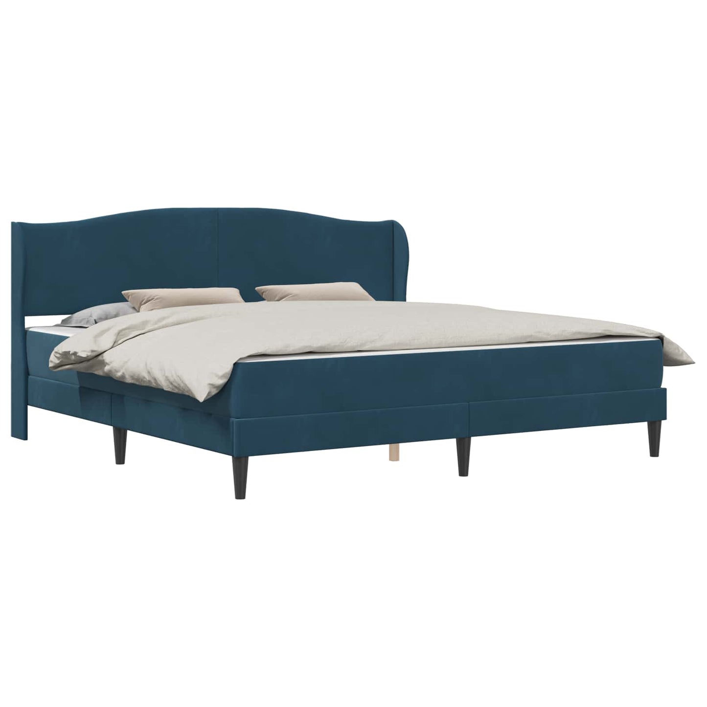 vidaXL Σκελετός Κρεβατιού με κεφαλάρι Μπλε 180 x 200 cm Βελούδο