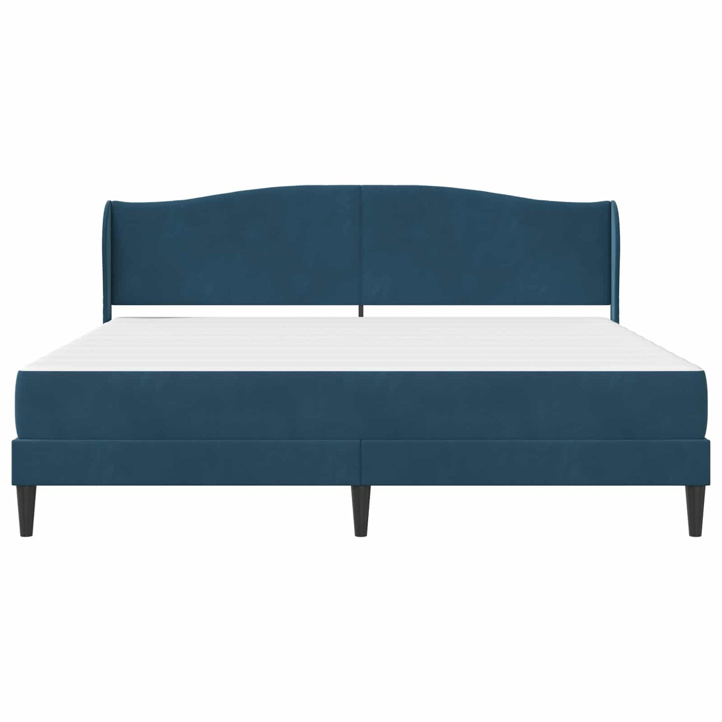 vidaXL Σκελετός Κρεβατιού με κεφαλάρι Μπλε 180 x 200 cm Βελούδο