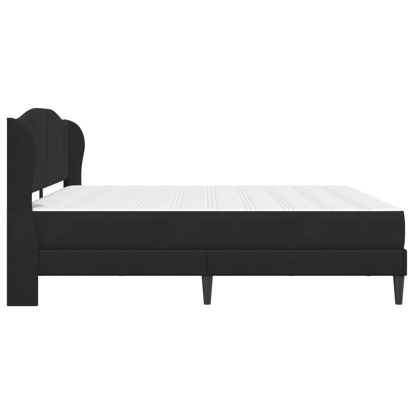vidaXL Σκελετός Κρεβατιού με κεφαλάρι Μαύρο 200 x 200 cm Βελούδο