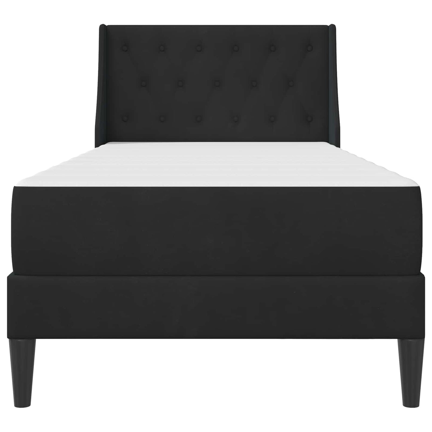 vidaXL Σκελετός κρεβατιού με στρώμα Μαύρο 90 x 190 cm Βελούδο