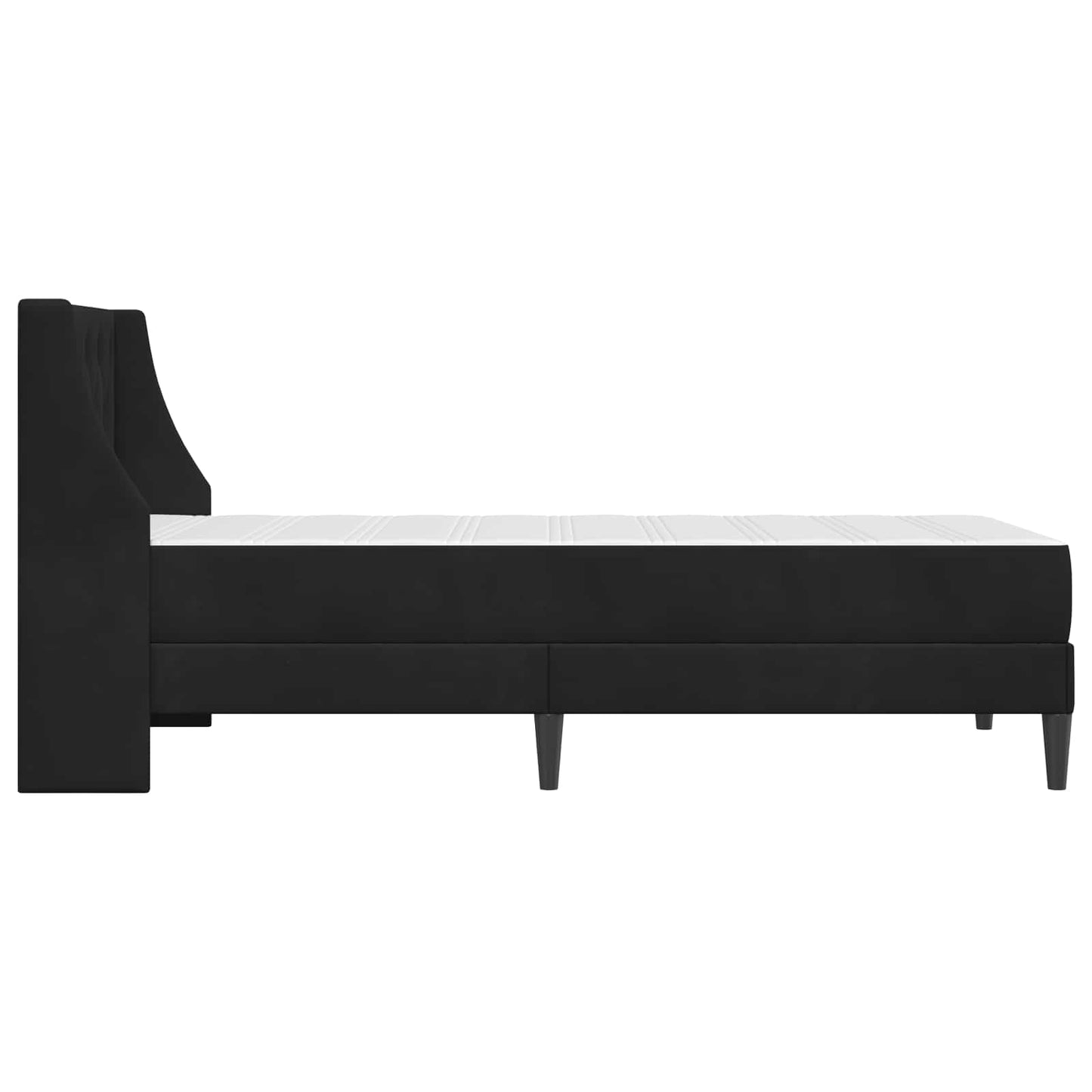 vidaXL Σκελετός κρεβατιού με στρώμα Μαύρο 90 x 190 cm Βελούδο