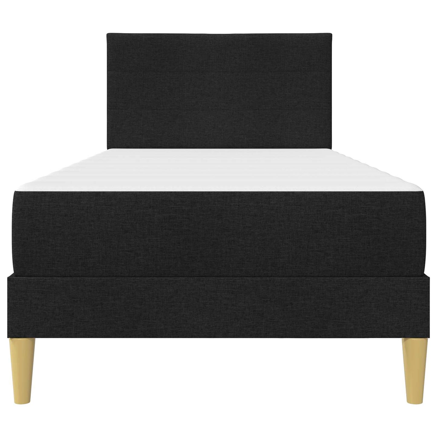 vidaXL Σκελετός κρεβατιού με στρώμα Μαύρο 90 x 190 cm ύφασμα