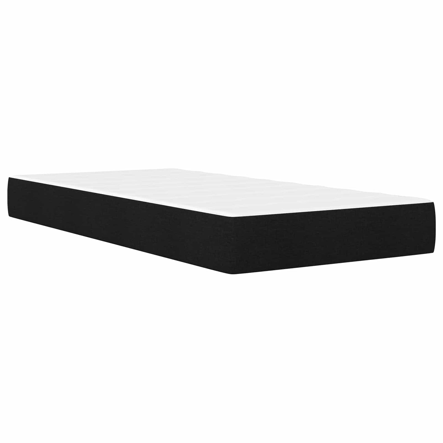 vidaXL Σκελετός κρεβατιού με στρώμα Μαύρο 90 x 190 cm ύφασμα